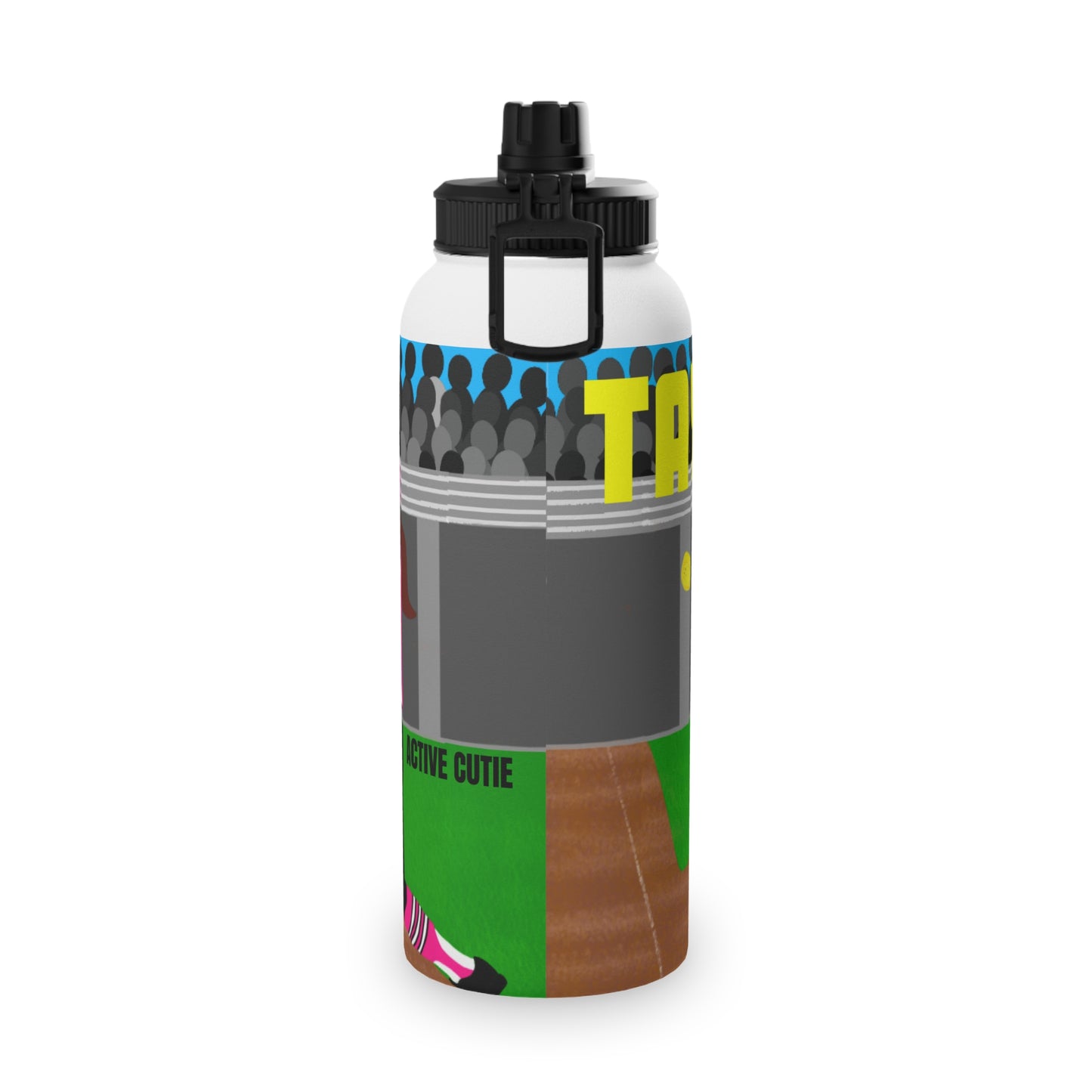 Active Cutie Softball Stainless Steel Water Bottle (PICK YOUR SKIN TONE)