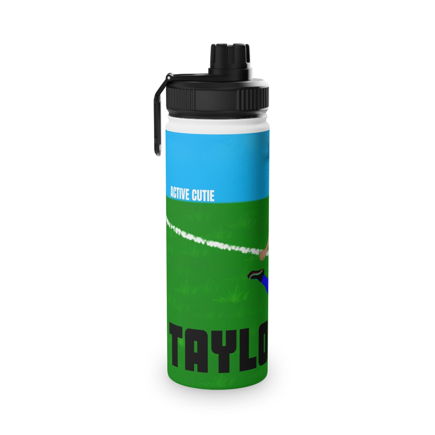 Active Cutie Soccer Stainless Steel Water Bottle (PICK YOUR SKIN TONE)