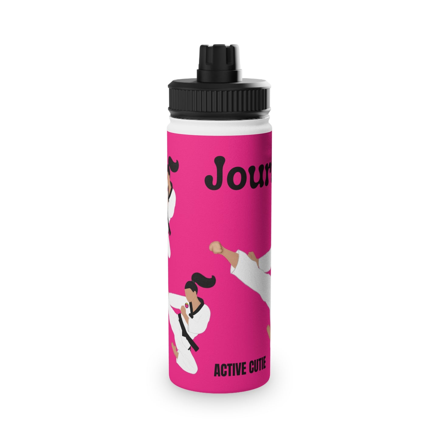 Active Cutie Martial Arts Taekwondo Stainless Steel Water Bottle (PICK YOUR SKIN TONE)