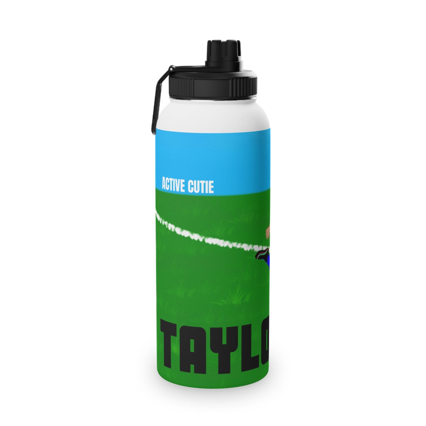 Active Cutie Soccer Stainless Steel Water Bottle (PICK YOUR SKIN TONE)