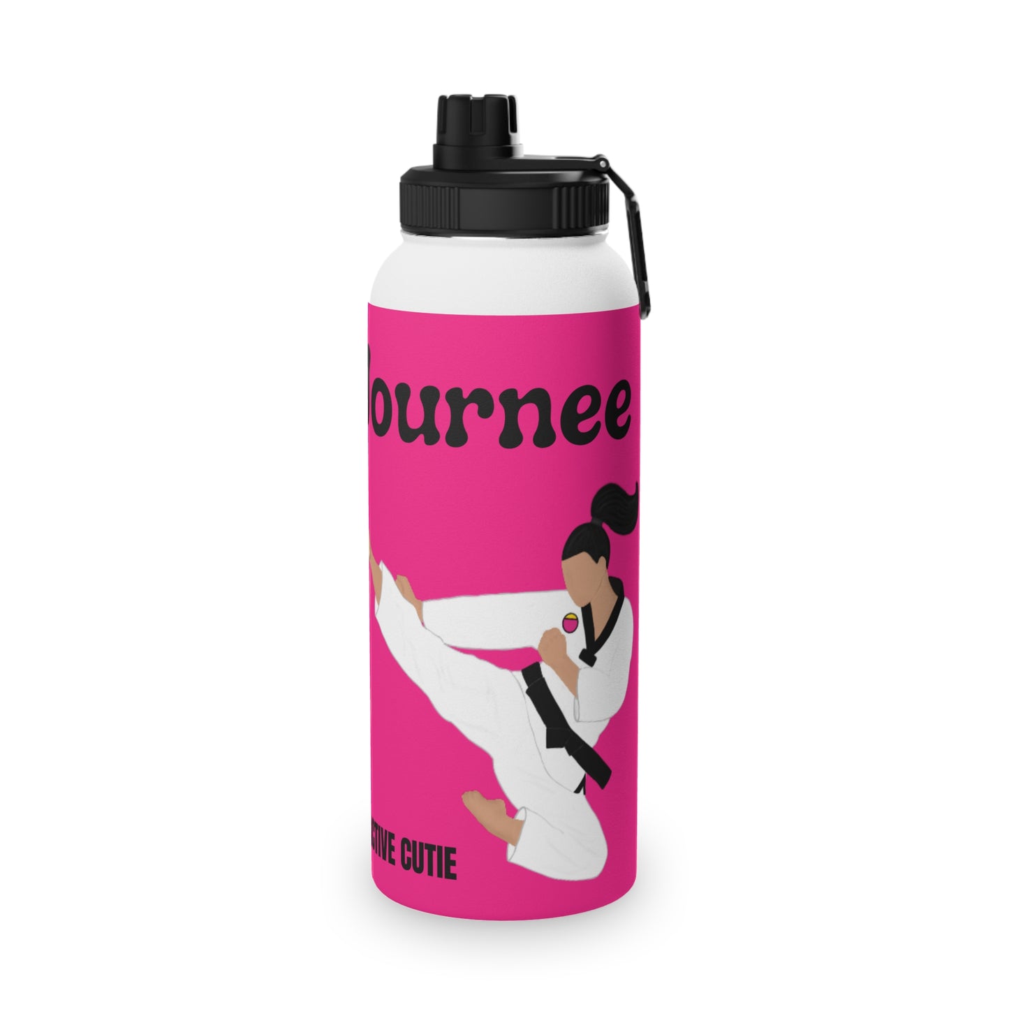 Active Cutie Martial Arts Taekwondo Stainless Steel Water Bottle (PICK YOUR SKIN TONE)