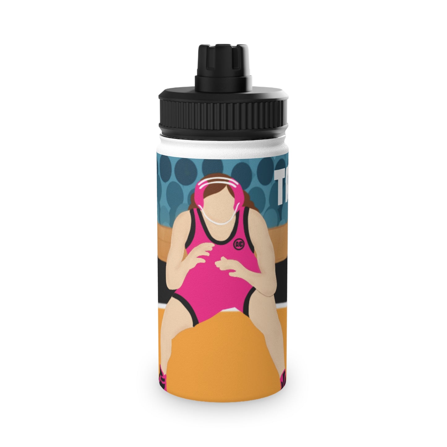 Active Cutie Wrestling Stainless Steel Water Bottle (PICK YOUR SKIN TONE)