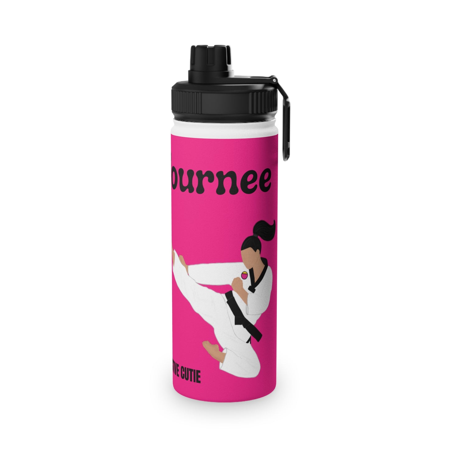 Active Cutie Martial Arts Taekwondo Stainless Steel Water Bottle (PICK YOUR SKIN TONE)