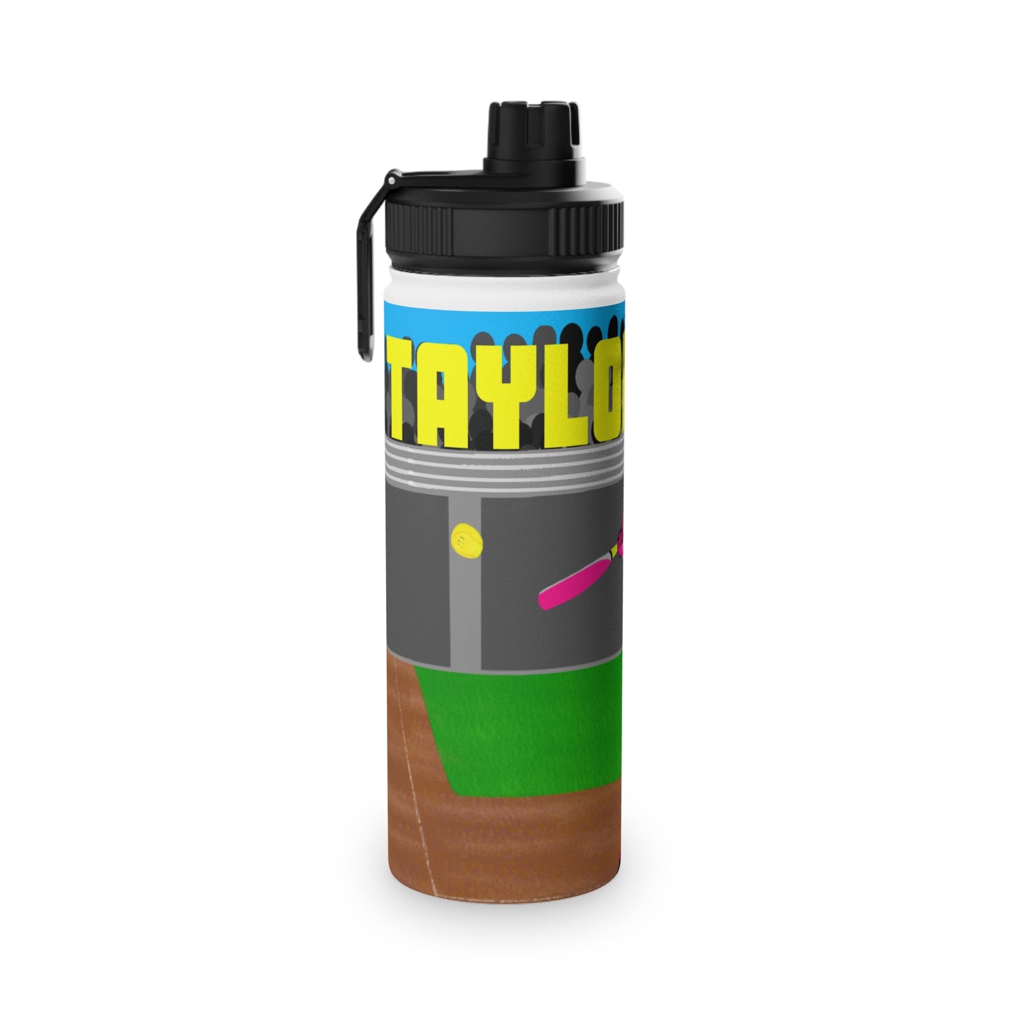 Active Cutie Softball Stainless Steel Water Bottle (PICK YOUR SKIN TONE)