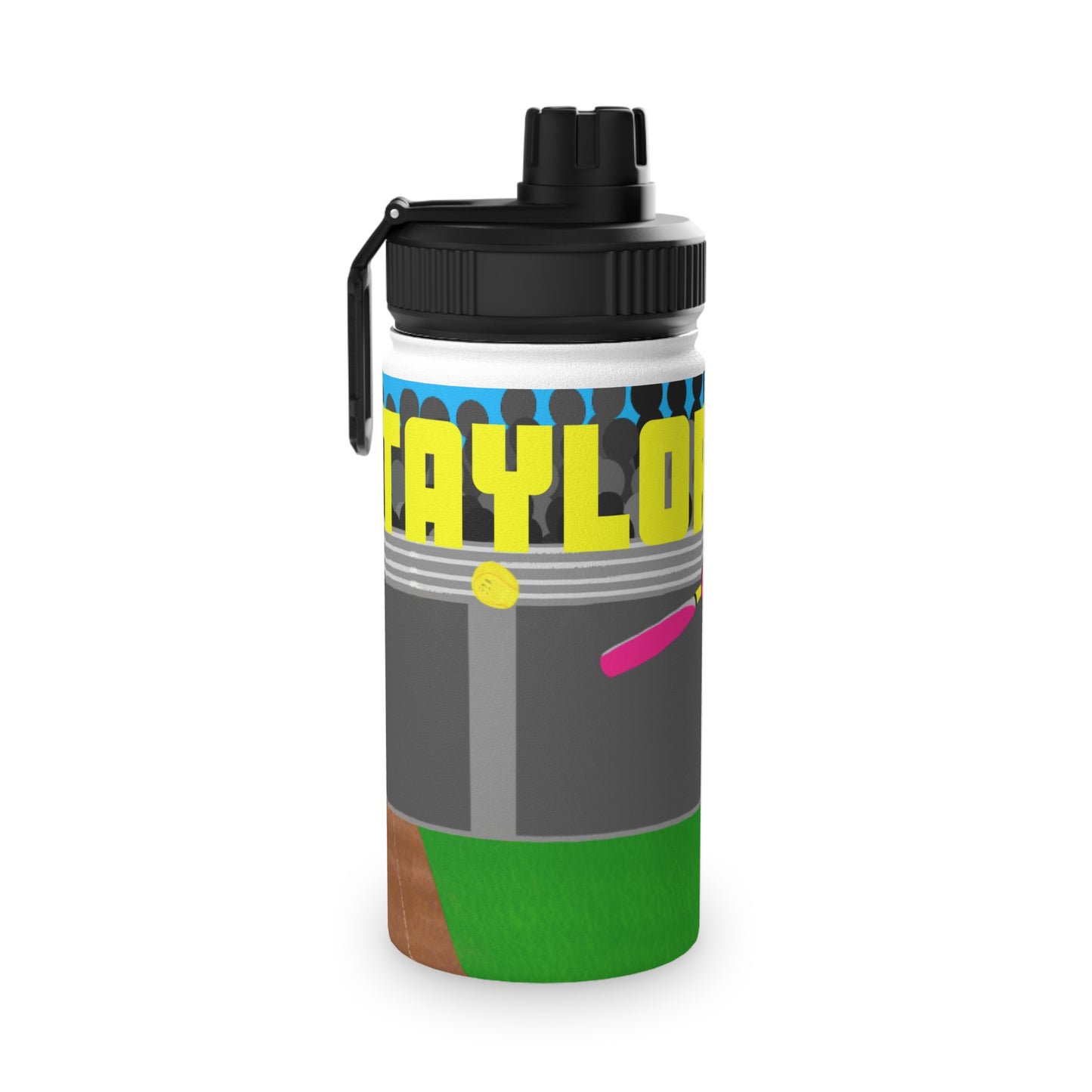 Active Cutie Softball Stainless Steel Water Bottle (PICK YOUR SKIN TONE)