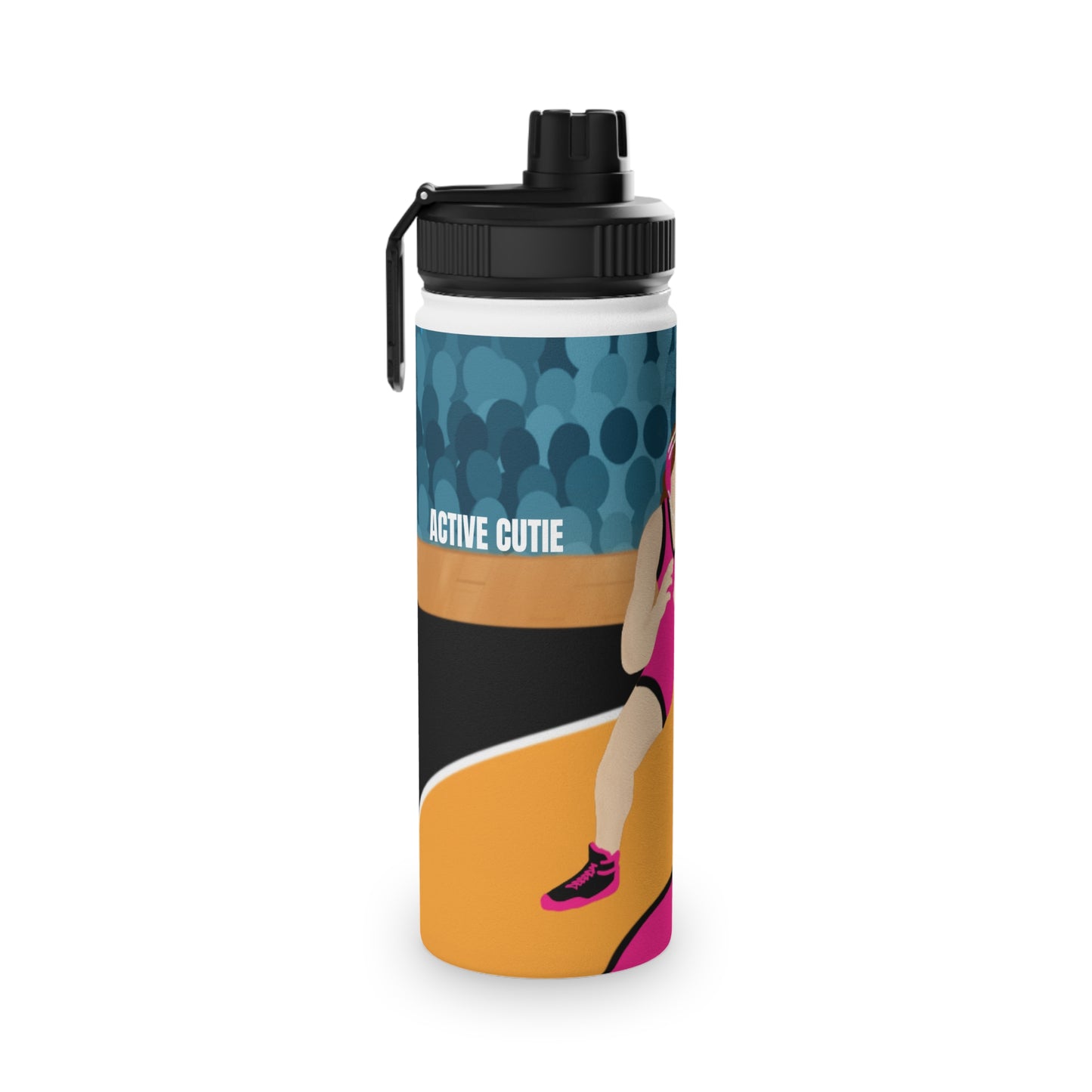 Active Cutie Wrestling Stainless Steel Water Bottle (PICK YOUR SKIN TONE)