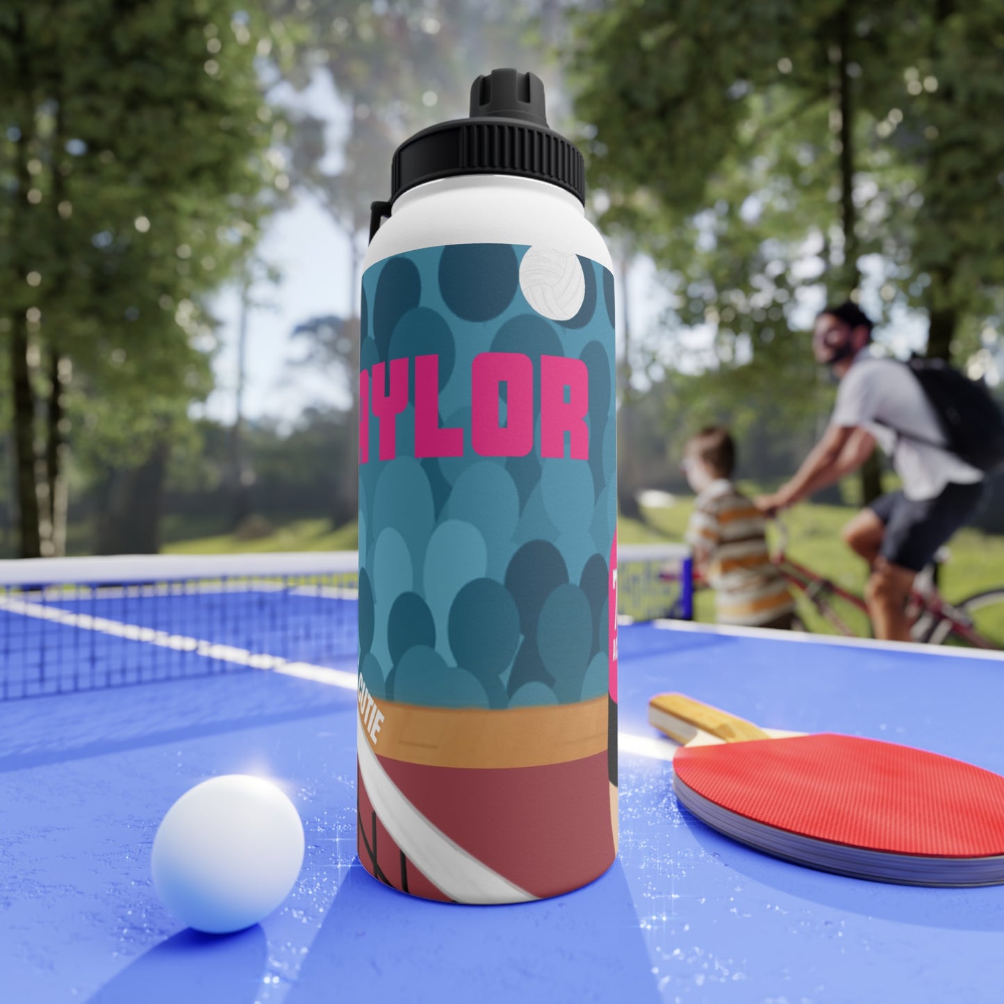Active Cutie Volleyball Stainless Steel Water Bottle (PICK YOUR SKIN TONE)