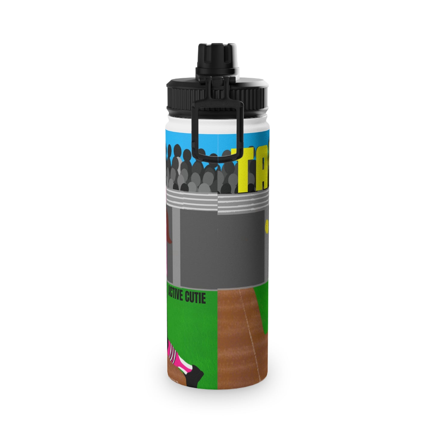 Active Cutie Softball Stainless Steel Water Bottle (PICK YOUR SKIN TONE)