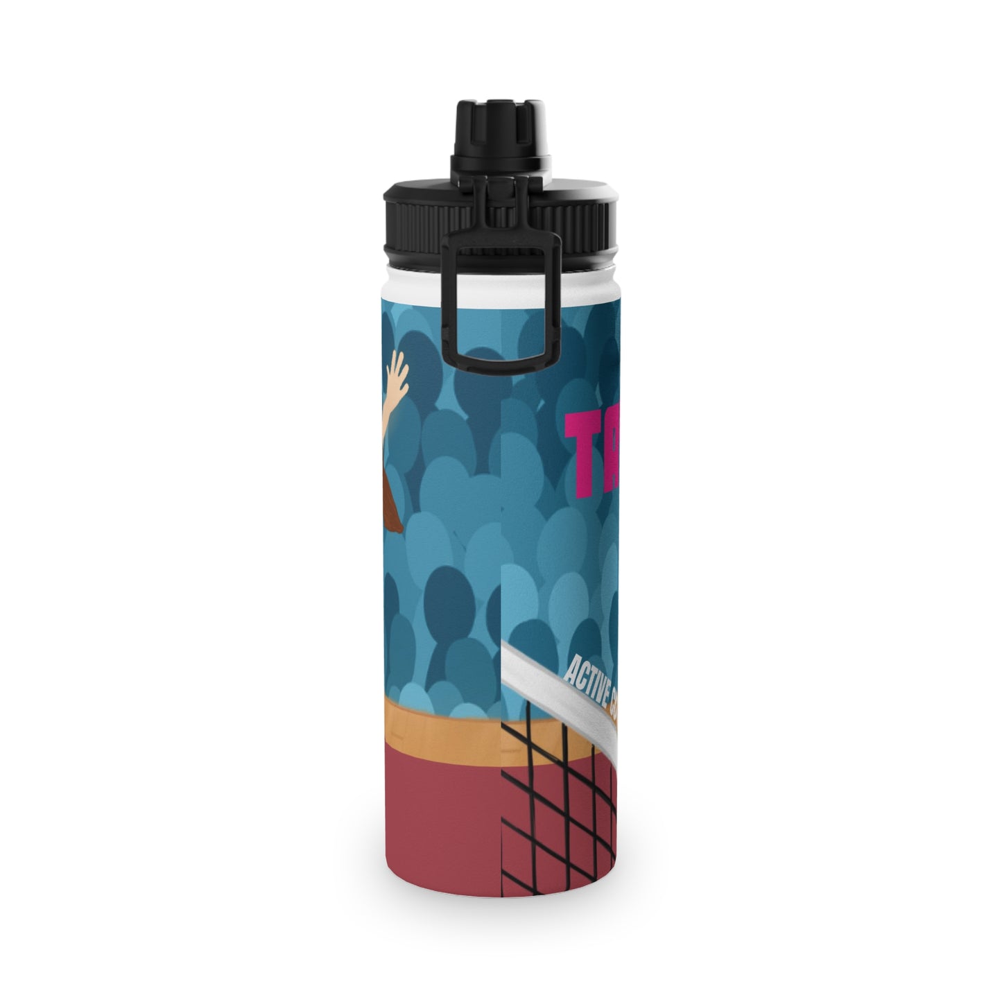 Active Cutie Volleyball Stainless Steel Water Bottle (PICK YOUR SKIN TONE)