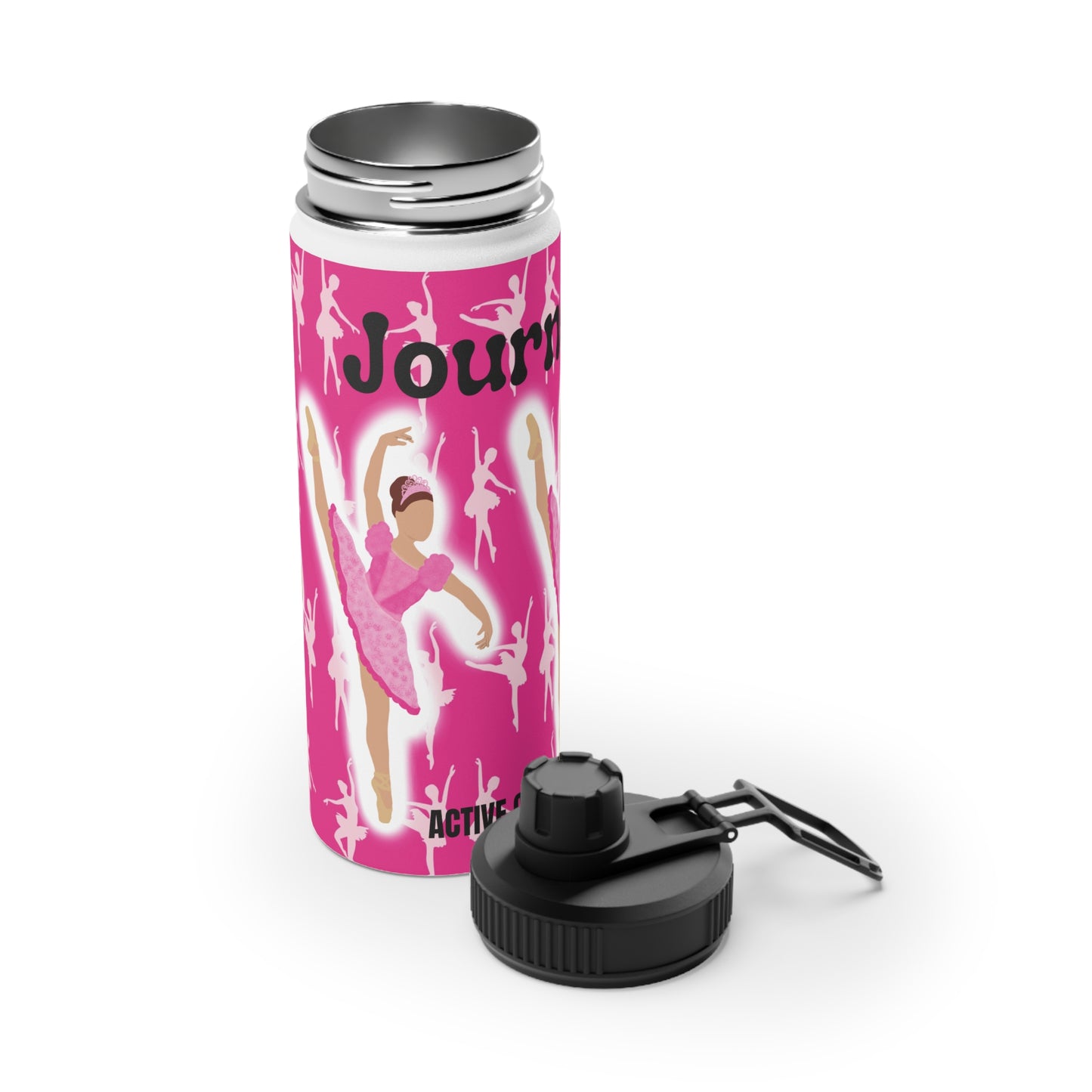 Active Cutie Ballet/Dance Stainless Steel Water Bottle (PICK YOUR SKIN TONE)