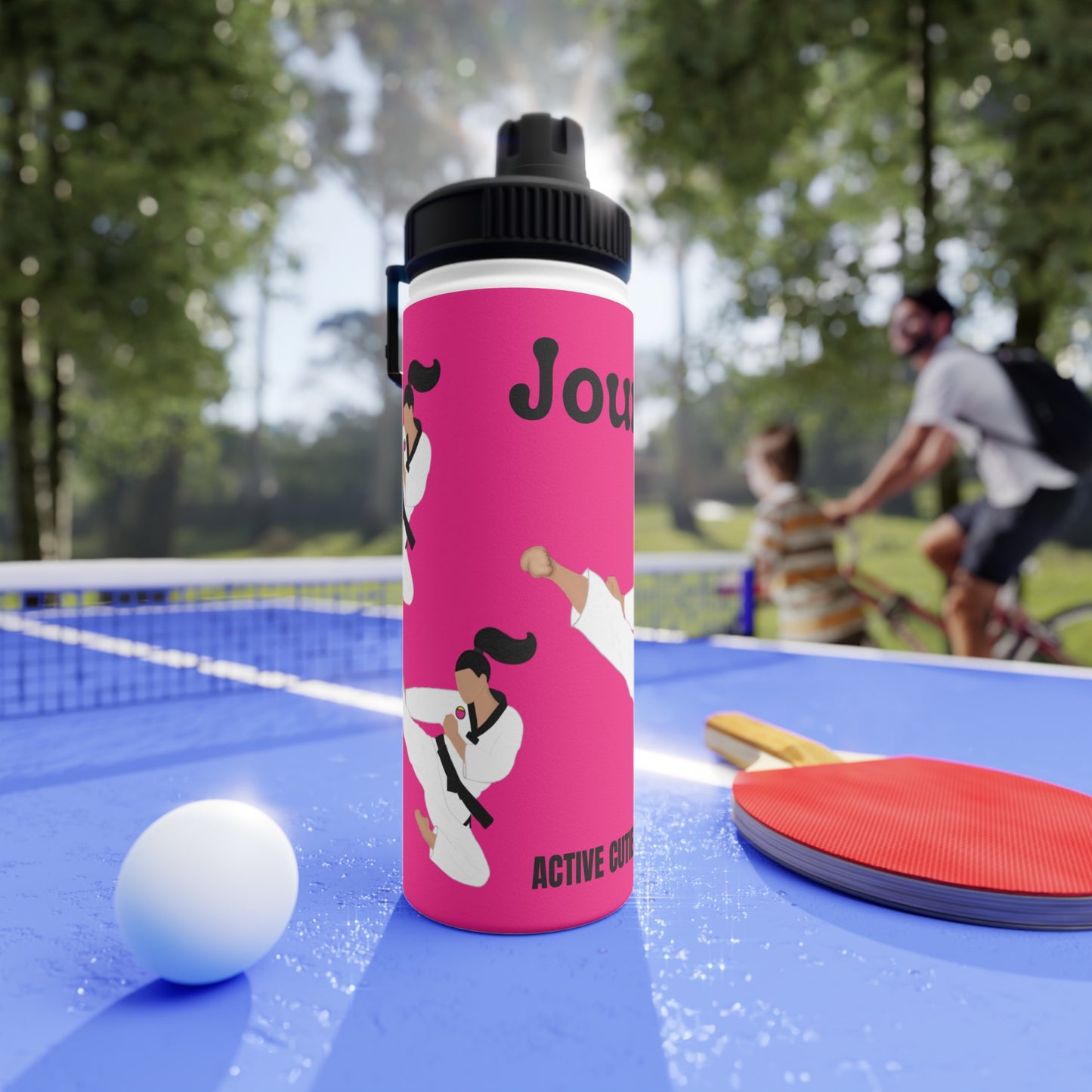 Active Cutie Martial Arts Taekwondo Stainless Steel Water Bottle (PICK YOUR SKIN TONE)
