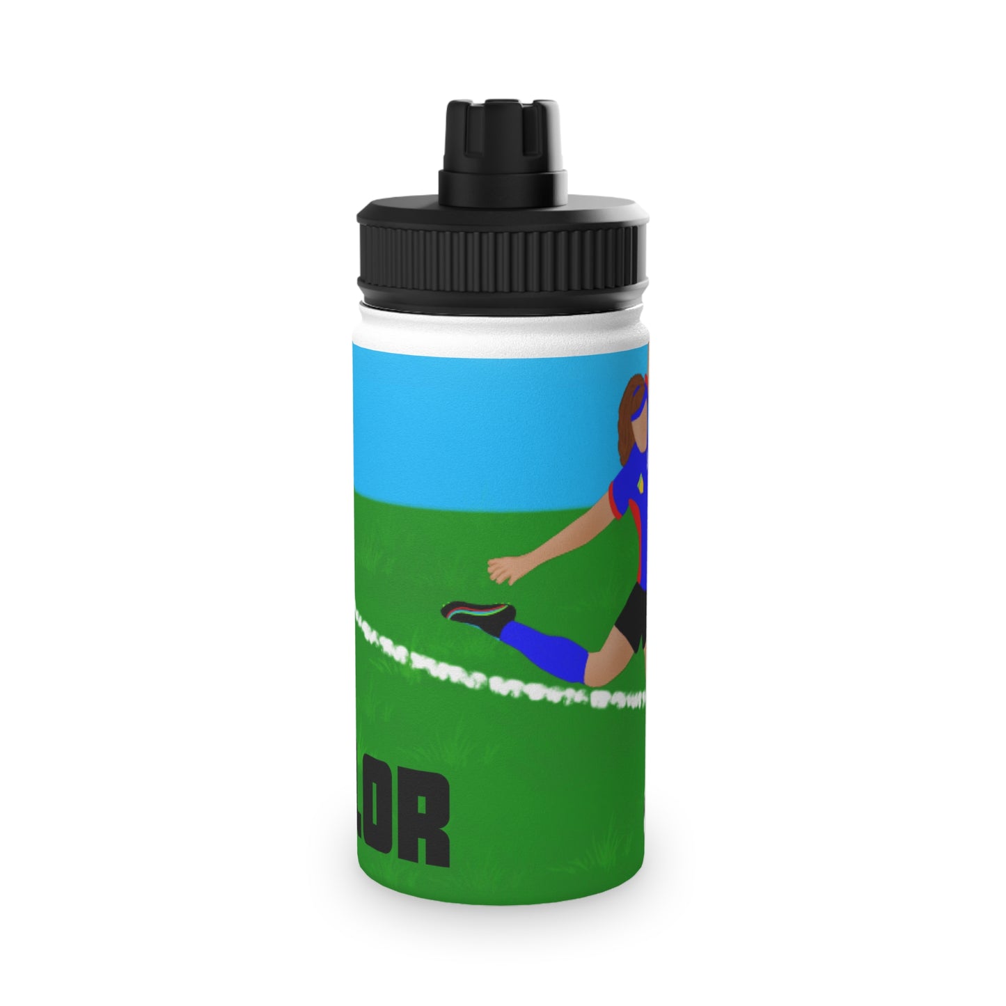 Active Cutie Soccer Stainless Steel Water Bottle (PICK YOUR SKIN TONE)