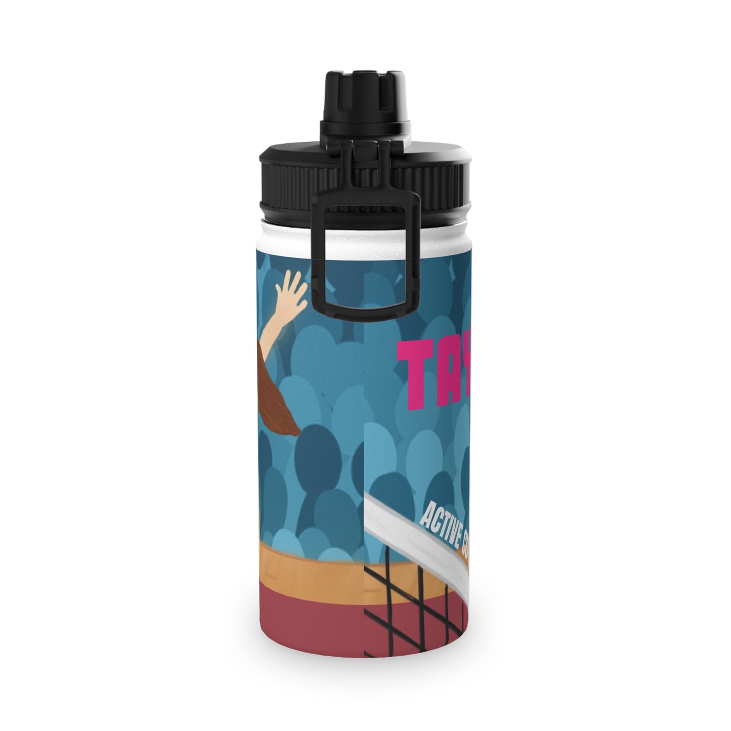 Active Cutie Volleyball Stainless Steel Water Bottle (PICK YOUR SKIN TONE)