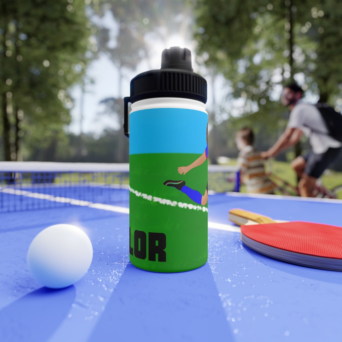Active Cutie Soccer Stainless Steel Water Bottle (PICK YOUR SKIN TONE)