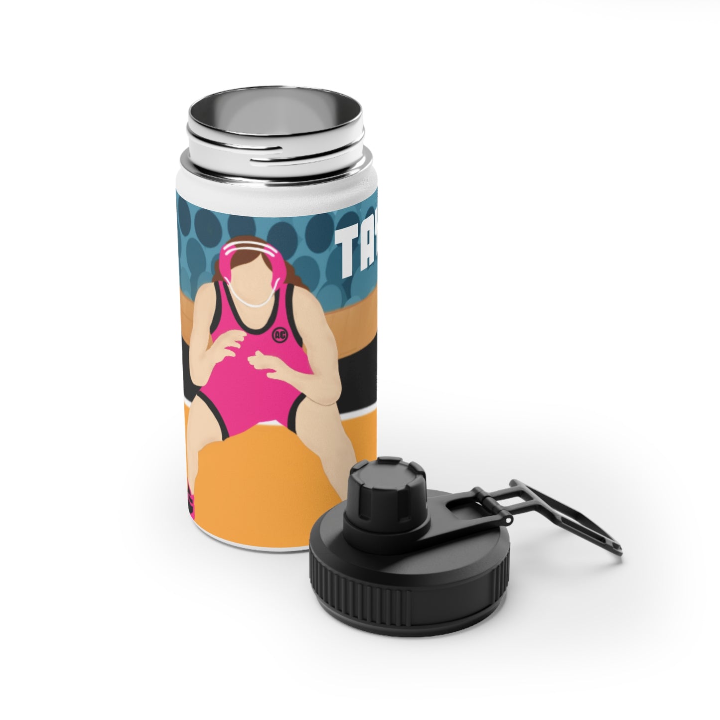 Active Cutie Wrestling Stainless Steel Water Bottle (PICK YOUR SKIN TONE)