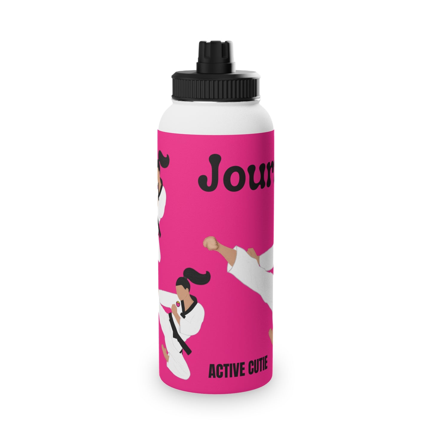 Active Cutie Martial Arts Taekwondo Stainless Steel Water Bottle (PICK YOUR SKIN TONE)