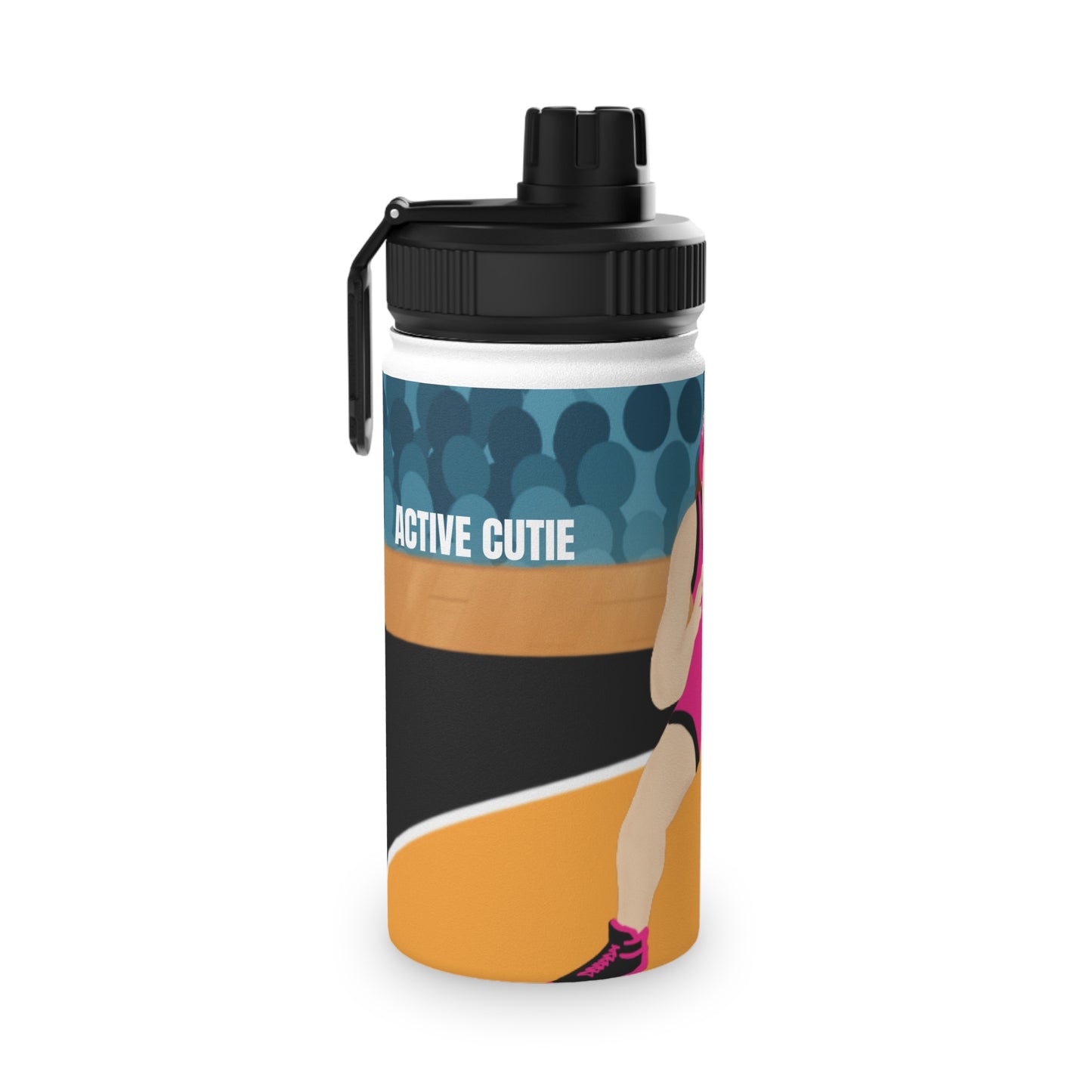 Active Cutie Wrestling Stainless Steel Water Bottle (PICK YOUR SKIN TONE)