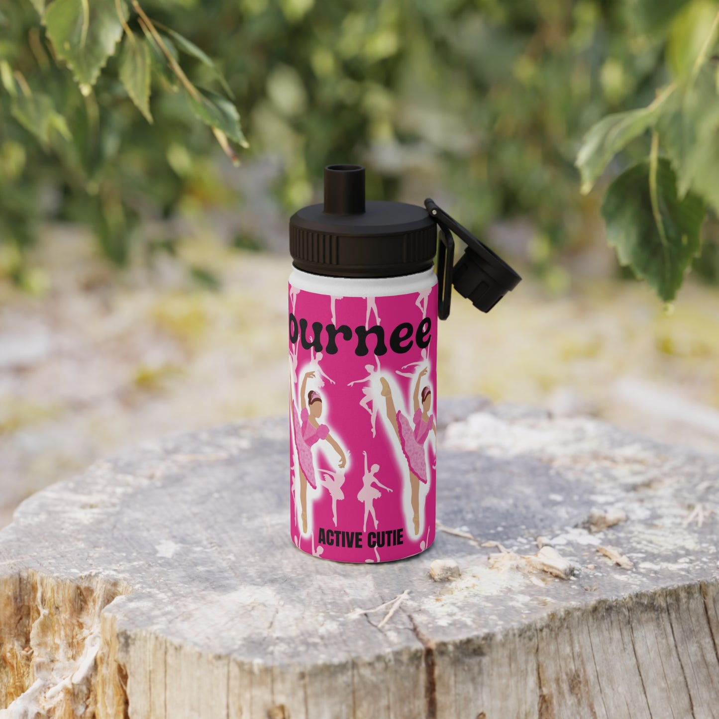 Active Cutie Ballet/Dance Stainless Steel Water Bottle (PICK YOUR SKIN TONE)