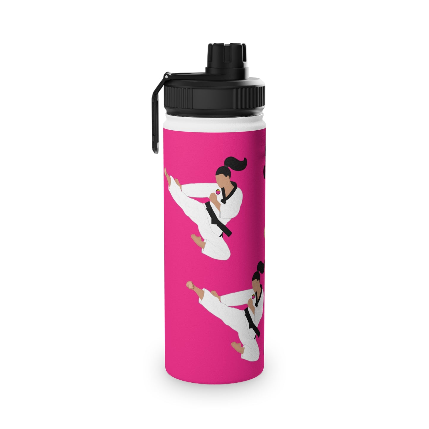 Active Cutie Martial Arts Taekwondo Stainless Steel Water Bottle (PICK YOUR SKIN TONE)
