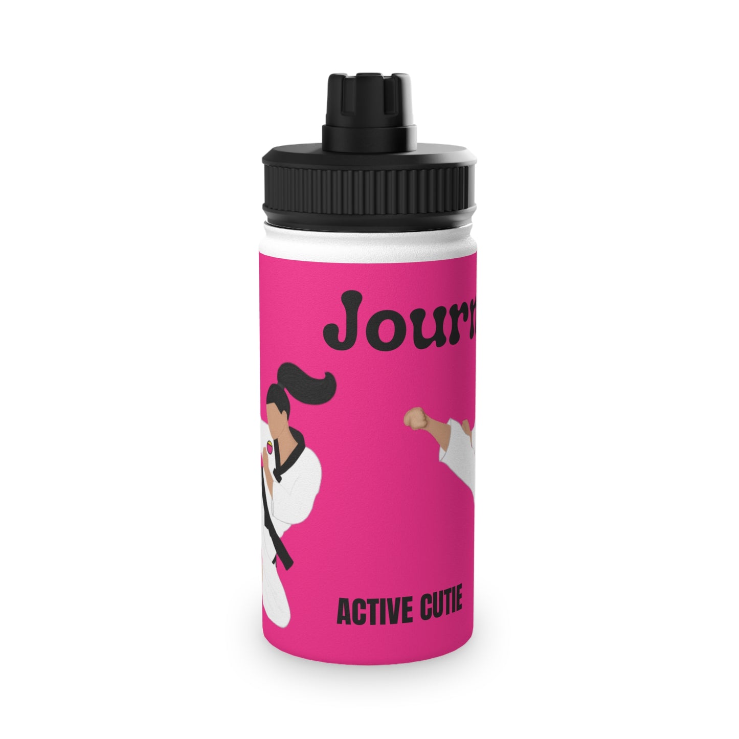 Active Cutie Martial Arts Taekwondo Stainless Steel Water Bottle (PICK YOUR SKIN TONE)