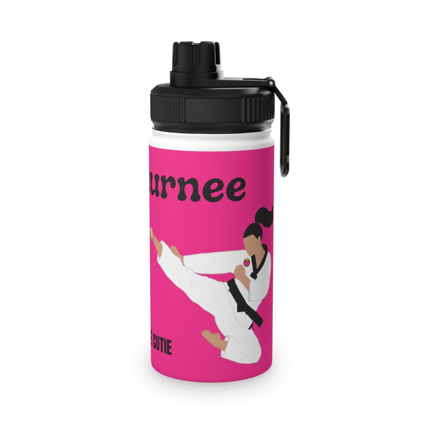 Active Cutie Martial Arts Taekwondo Stainless Steel Water Bottle (PICK YOUR SKIN TONE)