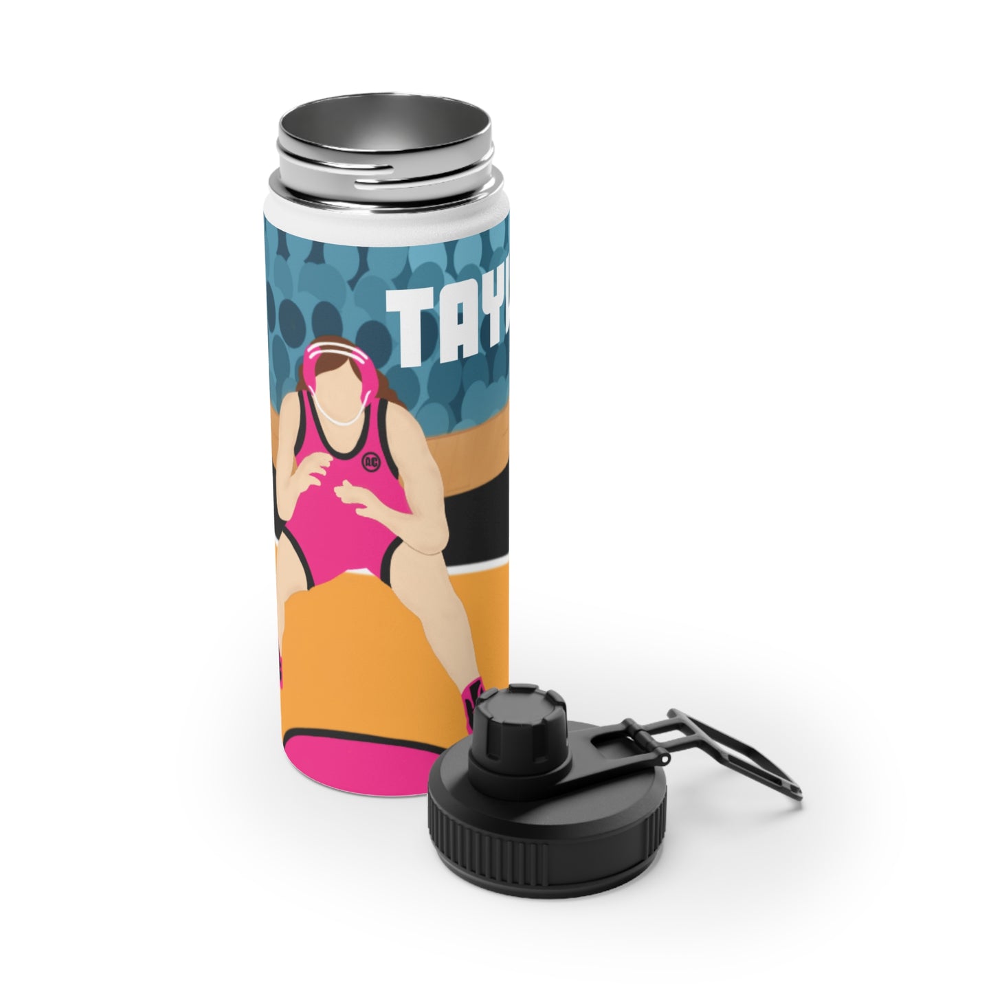 Active Cutie Wrestling Stainless Steel Water Bottle (PICK YOUR SKIN TONE)