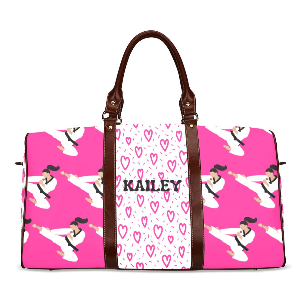Active Cutie Taekwondo Martial Arts Love Travel Bag (PICK YOUR SKIN TONE)