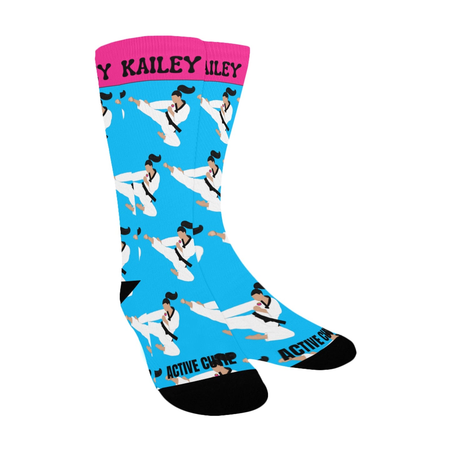 Active Cutie Taekwondo Martial Arts Women's Socks (PICK YOUR SKIN TONE)