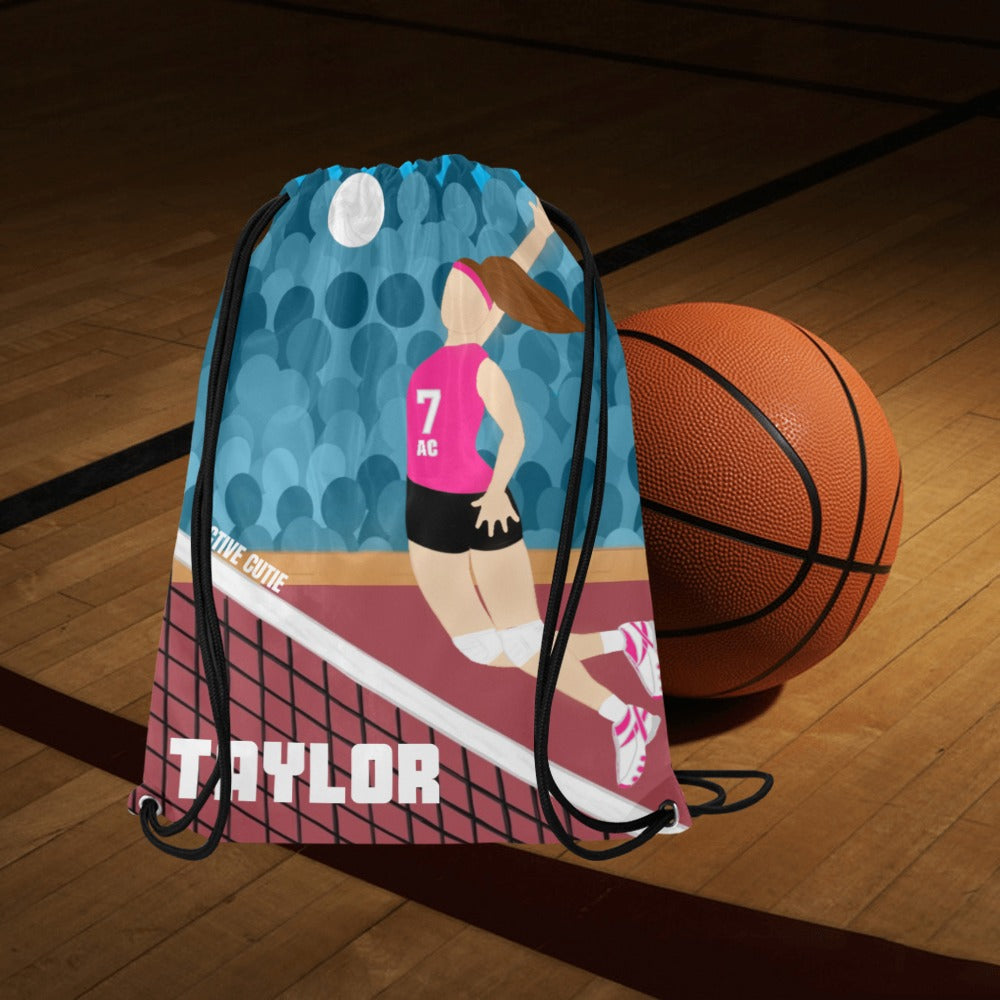 Active Cutie Volleyball Drawstring Bag (PICK YOUR SKIN TONE)