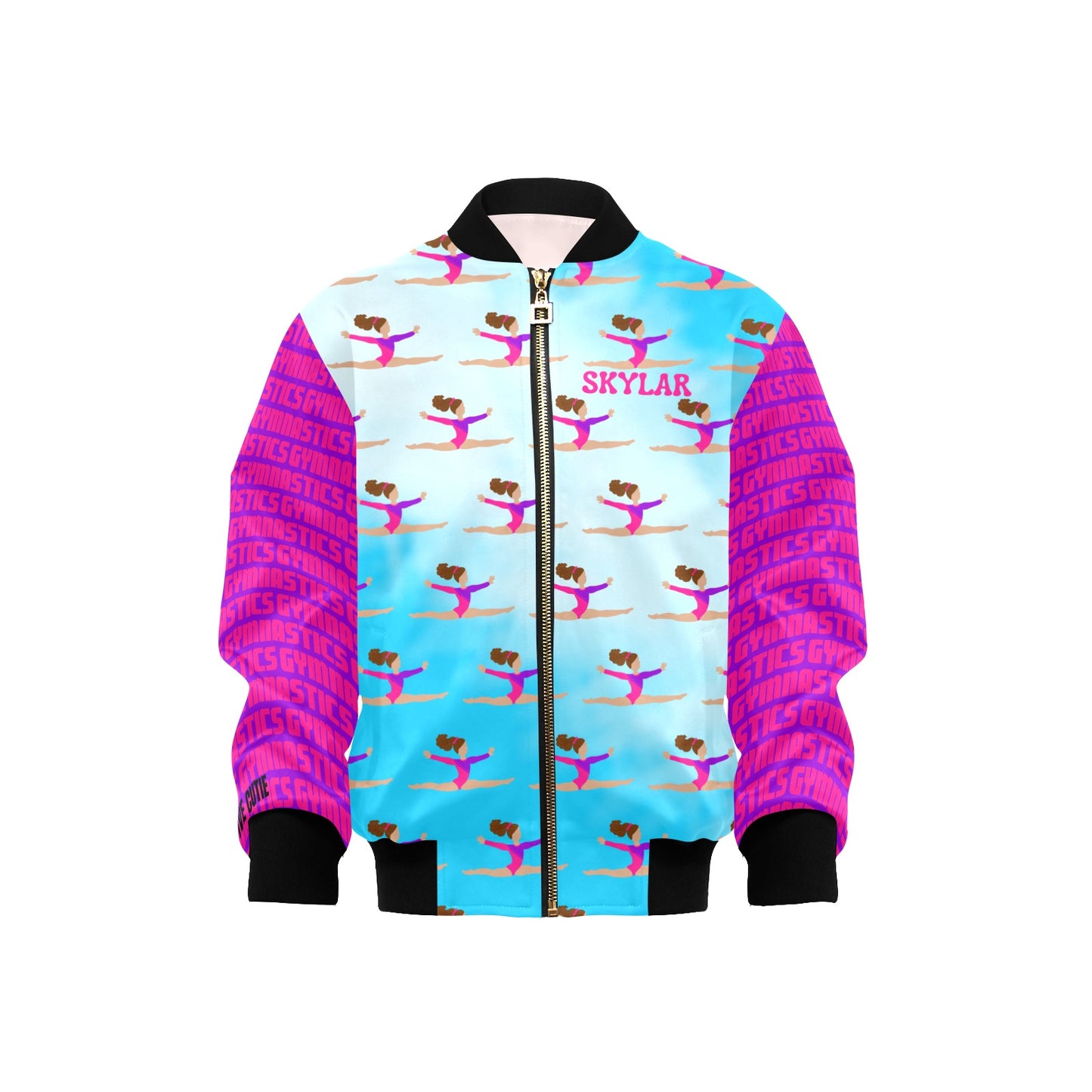 Active Cutie Gymnastics Kid's Bomber Jacket (PICK YOUR SKIN TONE)