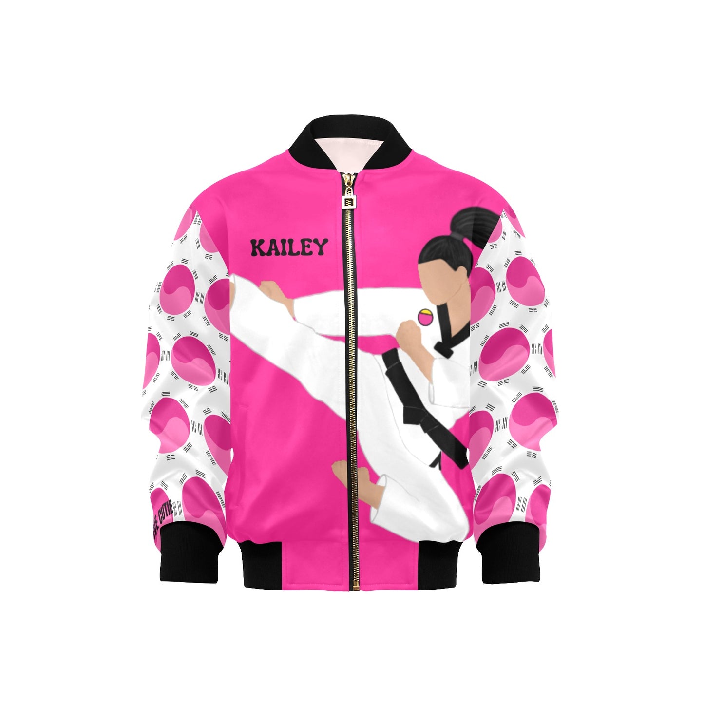 Active Cutie Taekwondo Martial Arts Kid's Bomber Jacket (PICK YOUR SKIN TONE)