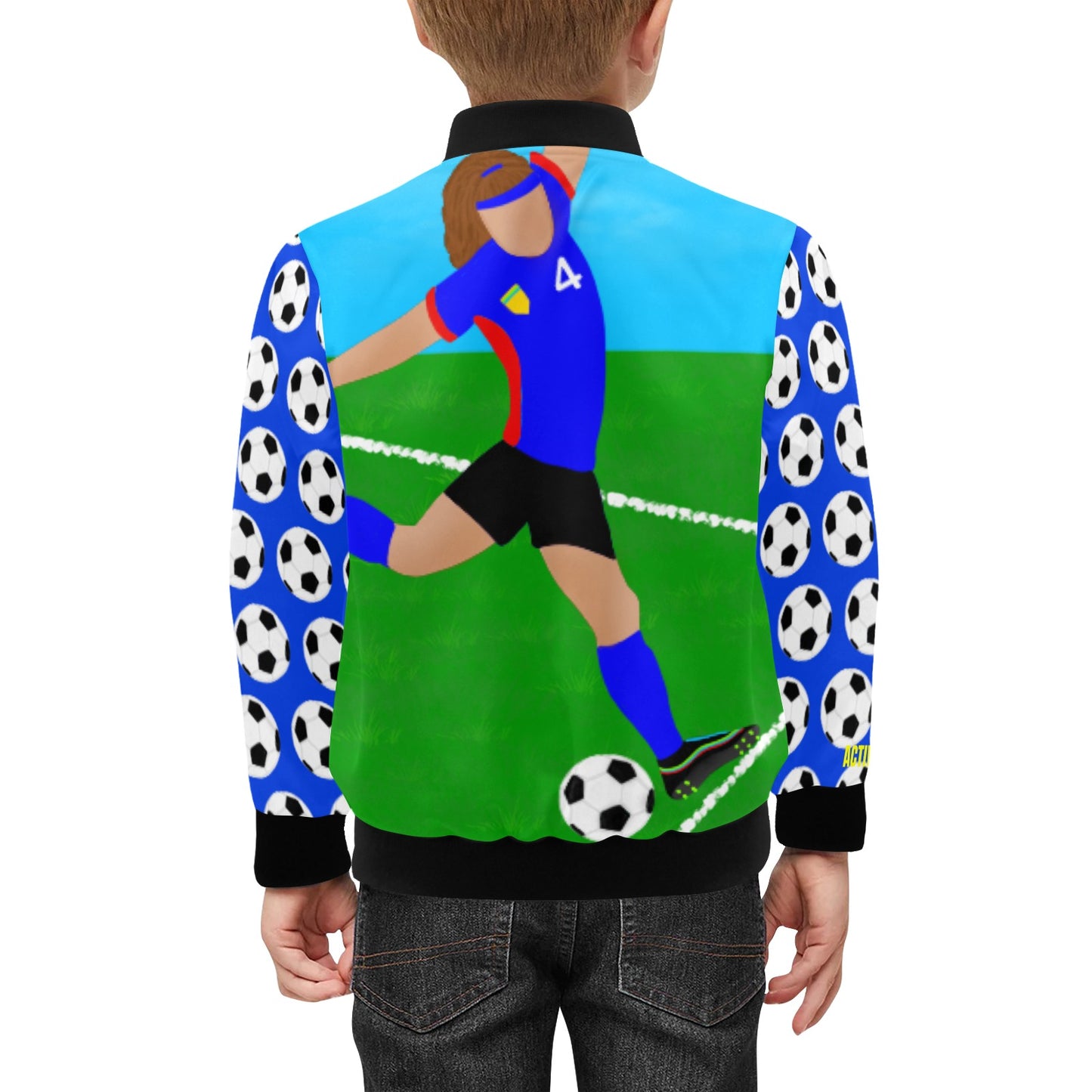 Active Cutie Soccer Kid's Bomber Jacket (PICK YOUR SKIN TONE)