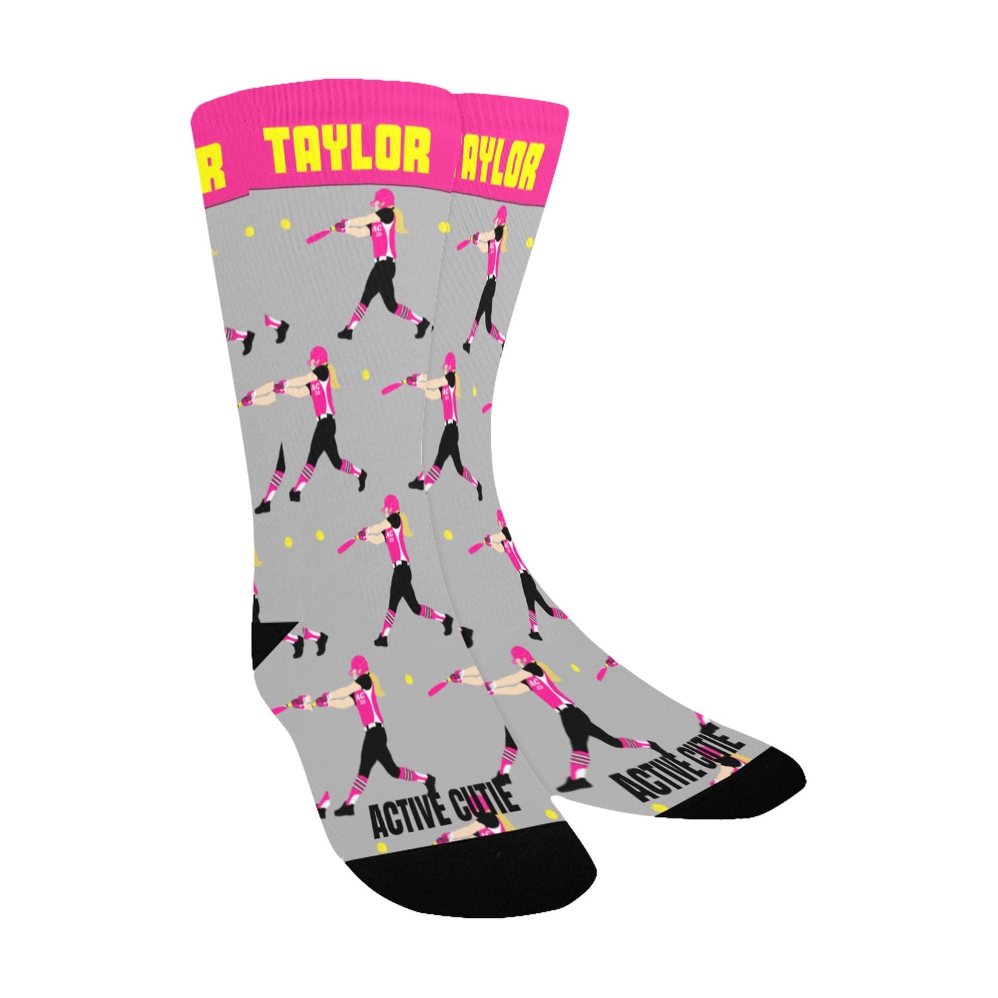 Active Cutie Softball Kid's Socks (PICK YOUR SKIN TONE)