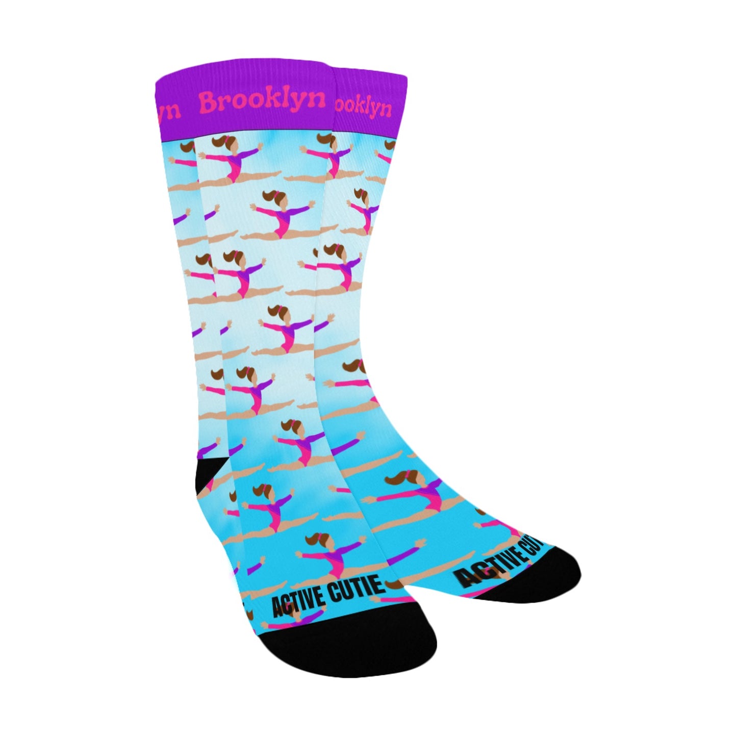 Active Cutie Gymnastics Women's Socks (PICK YOUR SKIN TONE)