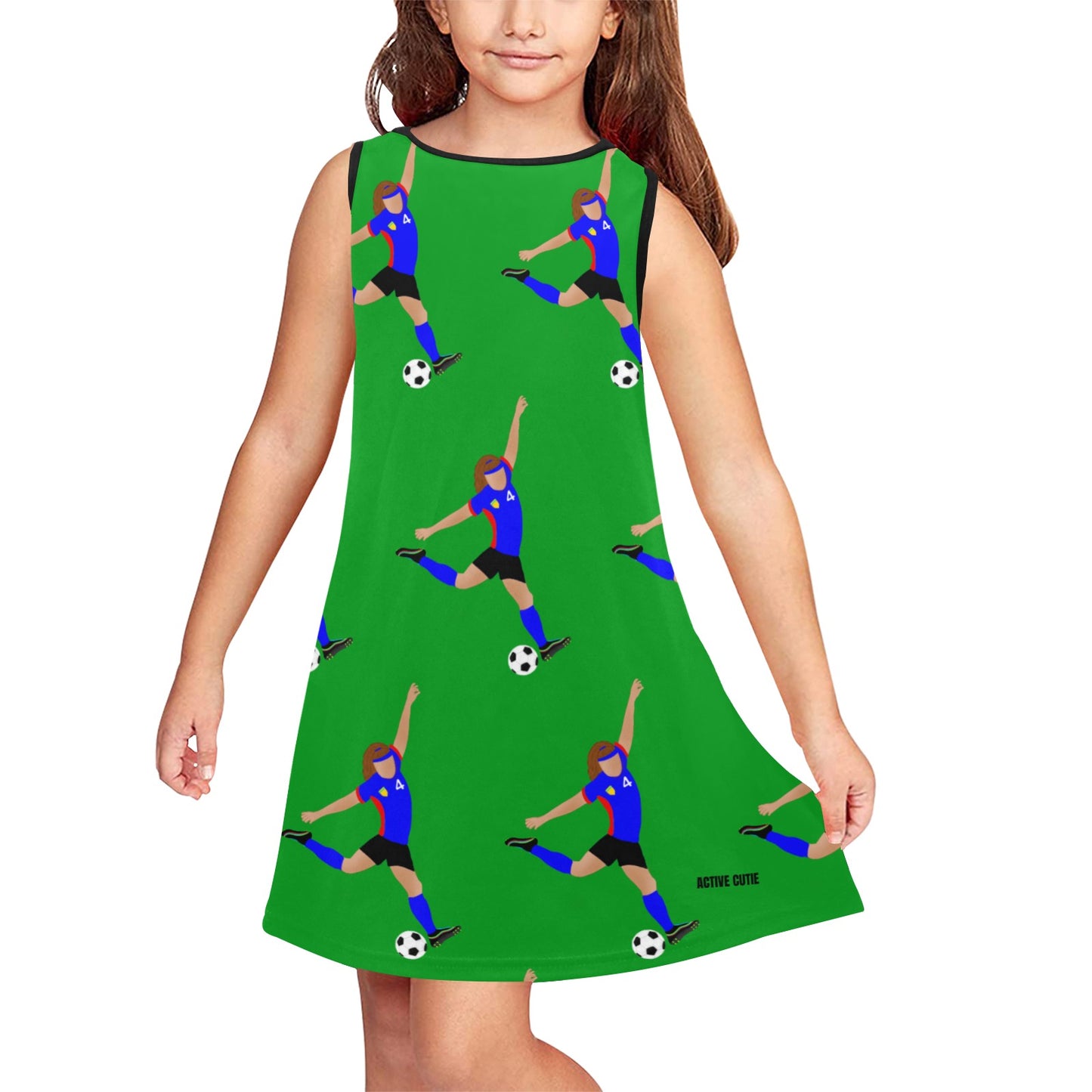 Active Cutie Soccer Kid's Dress (PICK YOUR SKIN TONE)