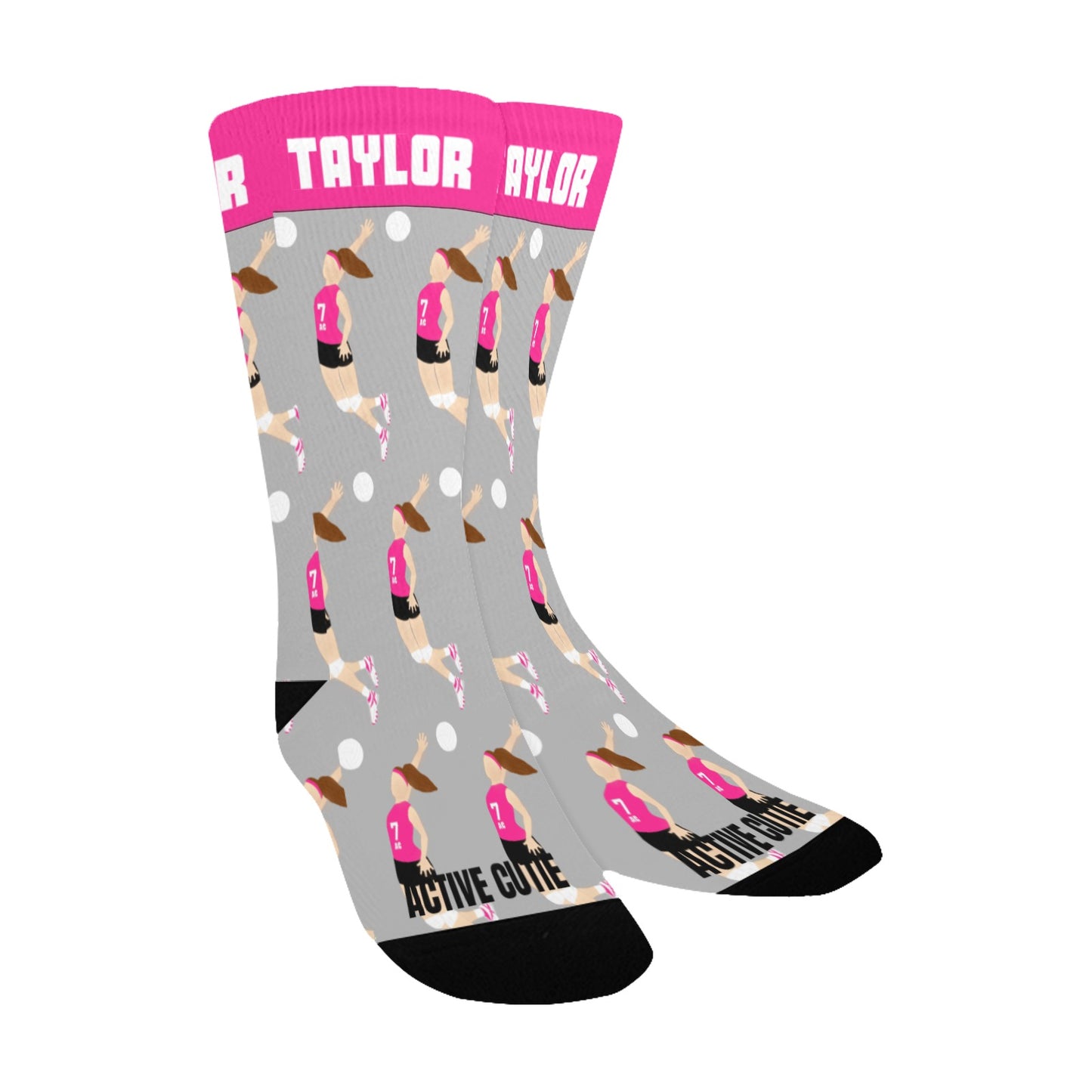 Active Cutie Volleyball Kid's Socks (PICK YOUR SKIN TONE)