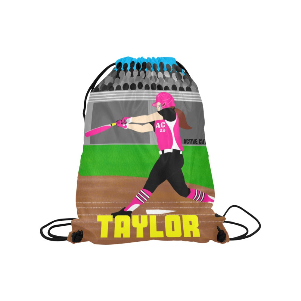 Active Cutie Softball Drawstring Bag (PICK YOUR SKIN TONE)