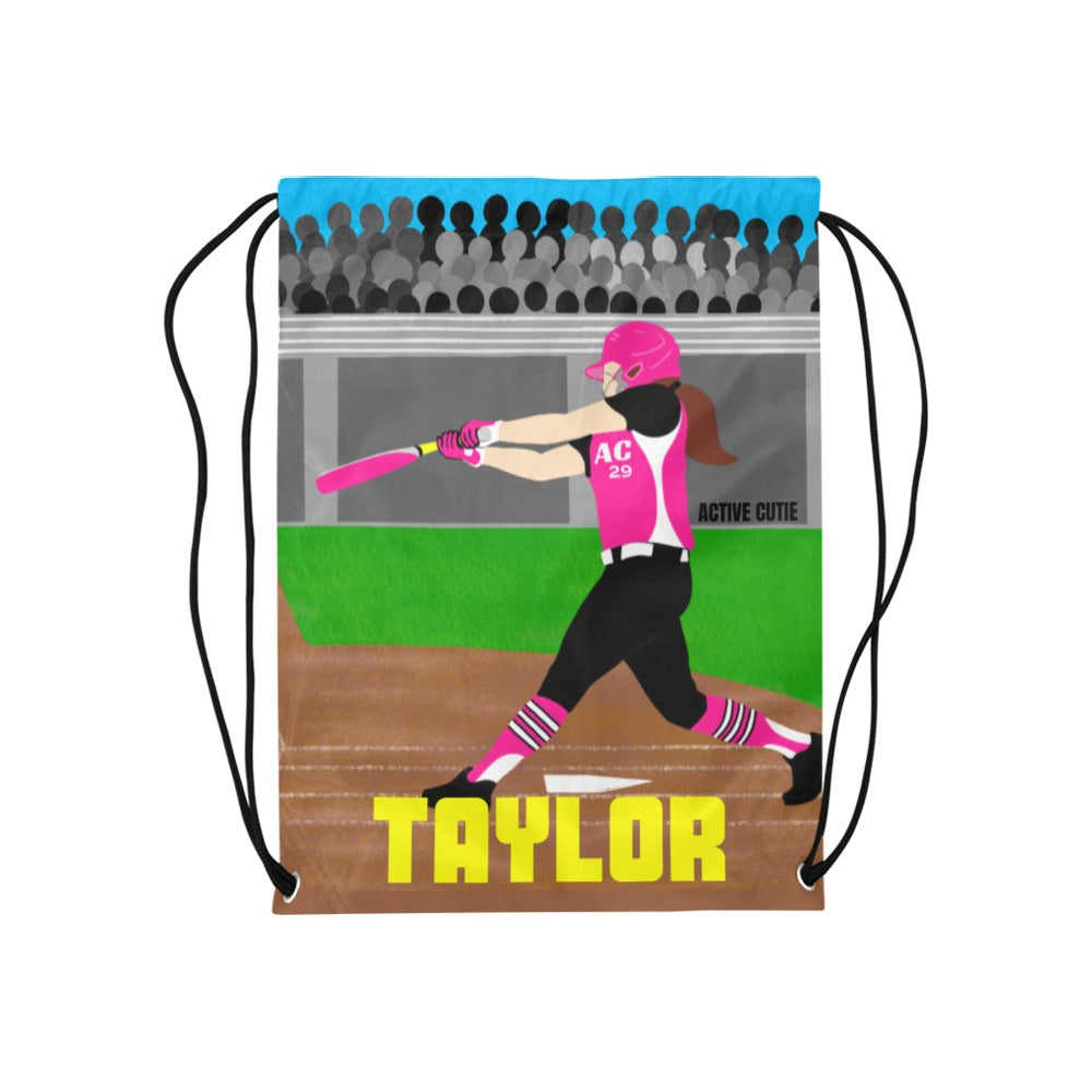 Active Cutie Softball Drawstring Bag (PICK YOUR SKIN TONE)