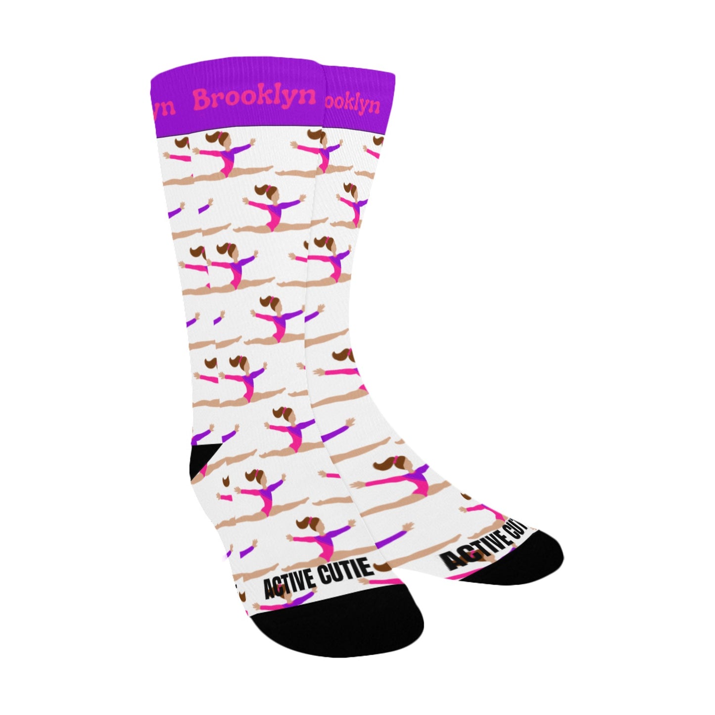 Active Cutie Gymnastics Women's Socks (PICK YOUR SKIN TONE)