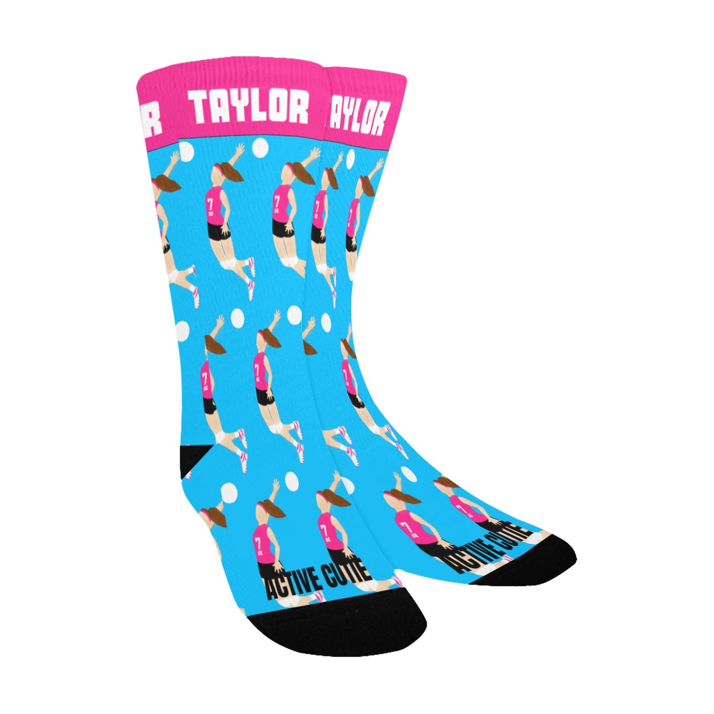 Active Cutie Volleyball Kid's Socks (PICK YOUR SKIN TONE)