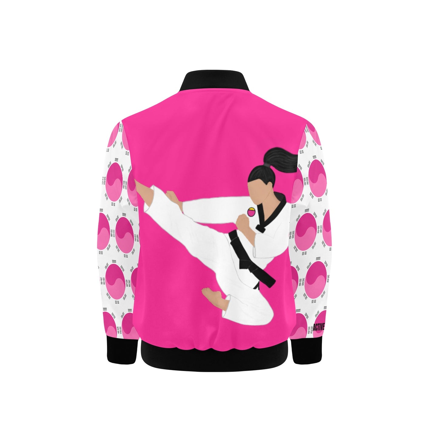 Active Cutie Taekwondo Martial Arts Kid's Bomber Jacket (PICK YOUR SKIN TONE)