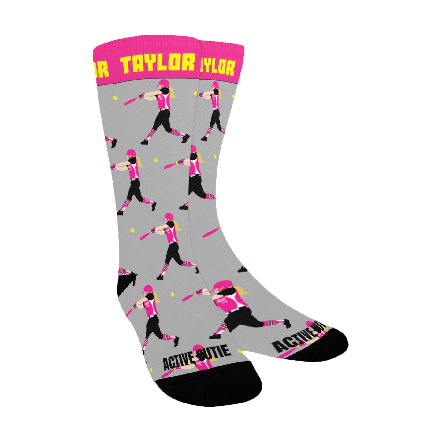 Active Cutie Softball Women's Socks (PICK YOUR SKIN TONE)