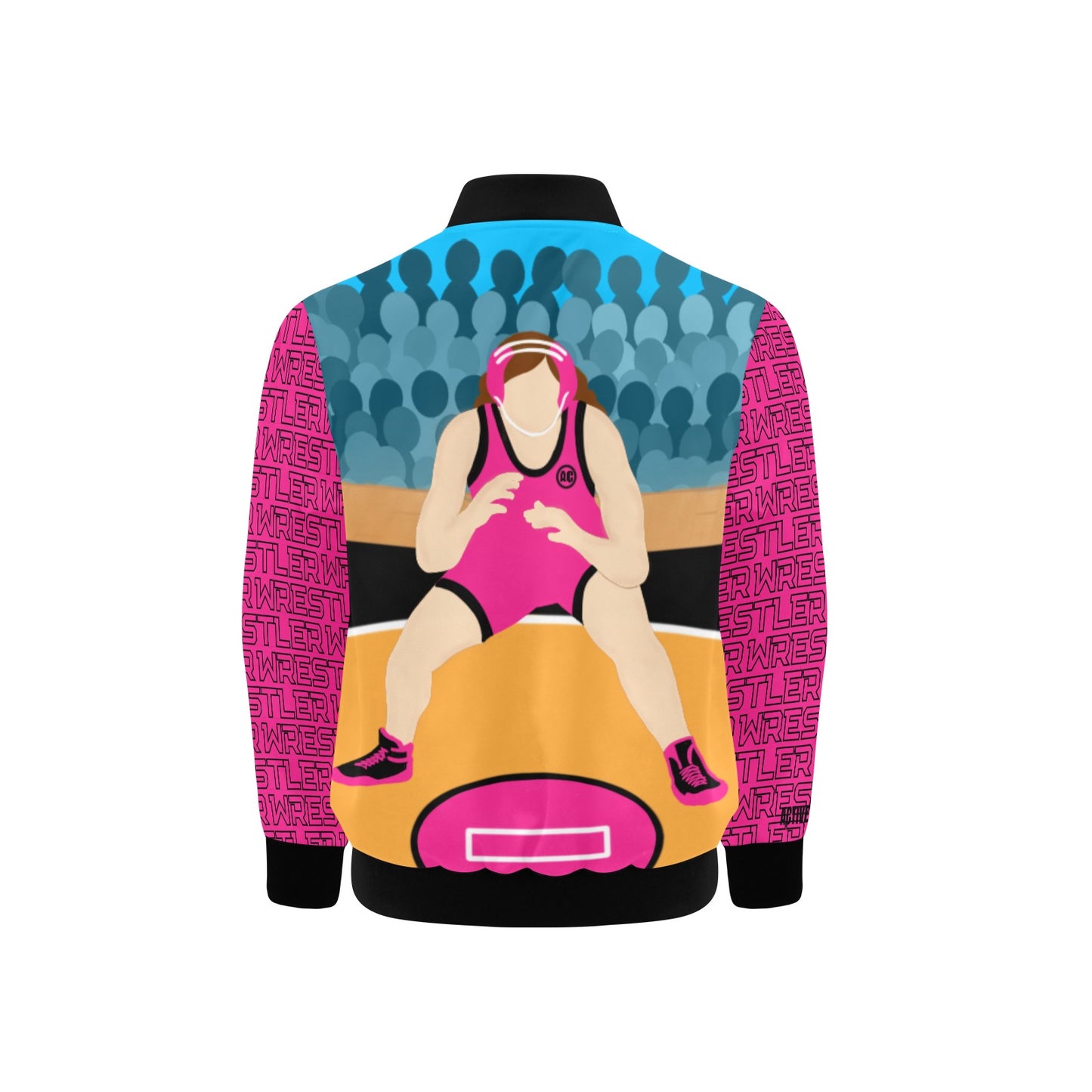 Active Cutie Wrestling Kids' Bomber Jacket (PICK YOUR SKIN TONE)
