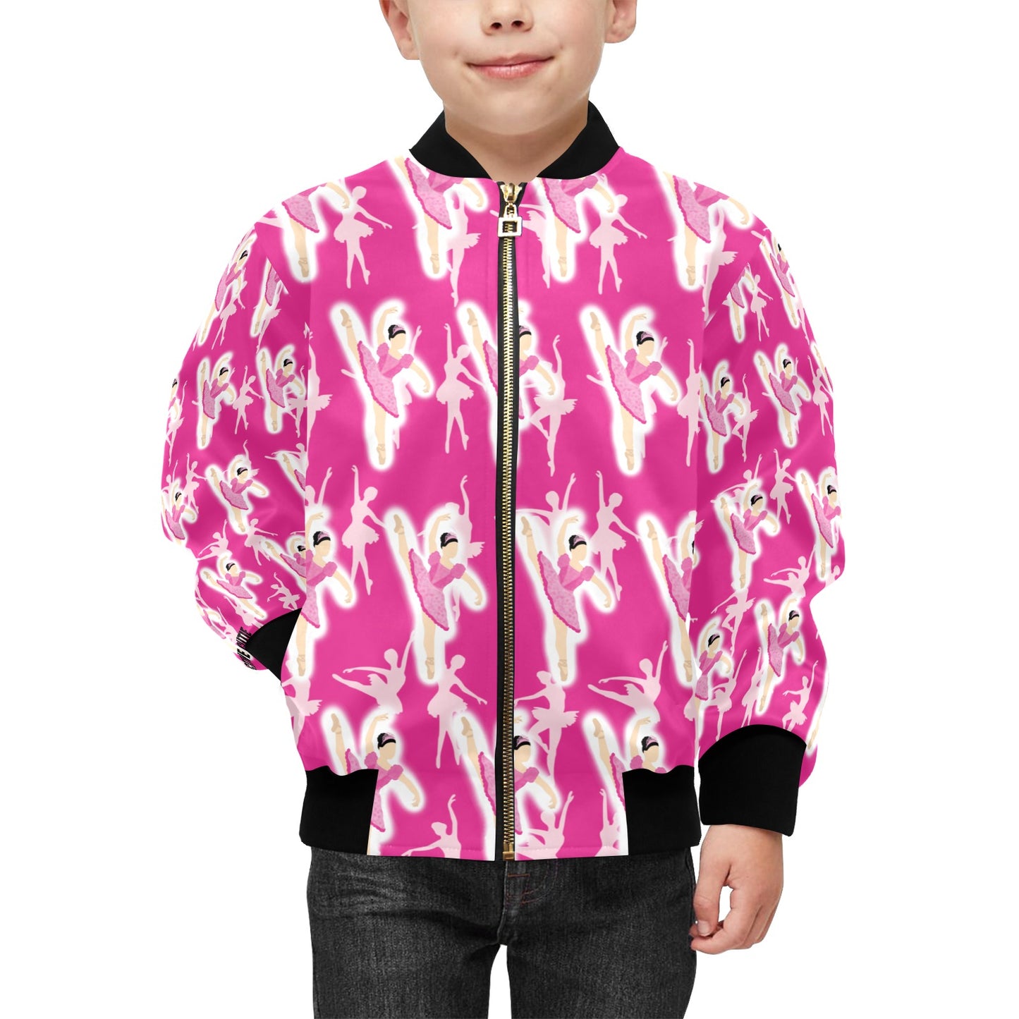 Active Cutie Ballet/Dance Kid's Bomber Jacket (PICK YOUR SKIN TONE)