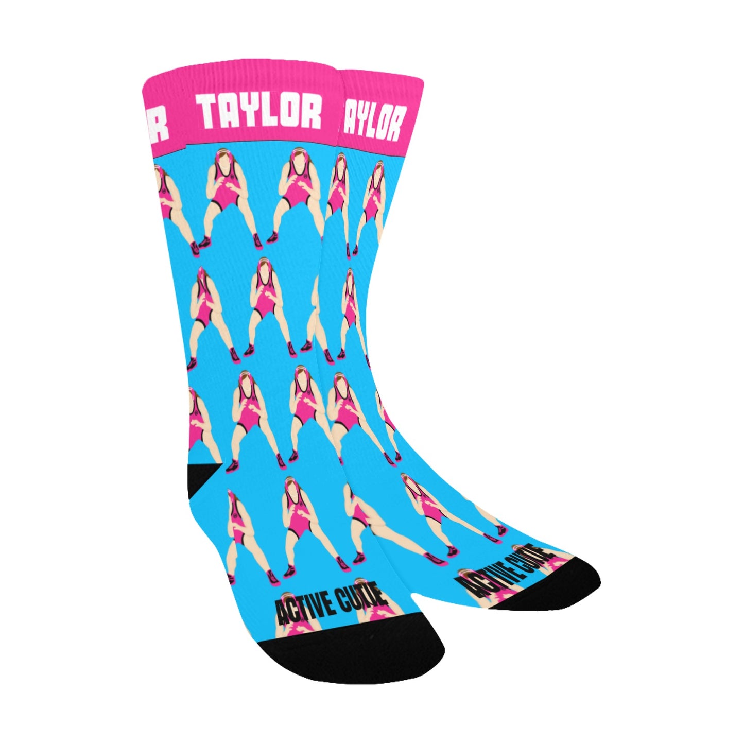 Active Cutie Wrestling Kids' Socks (PICK YOUR SKIN TONE)
