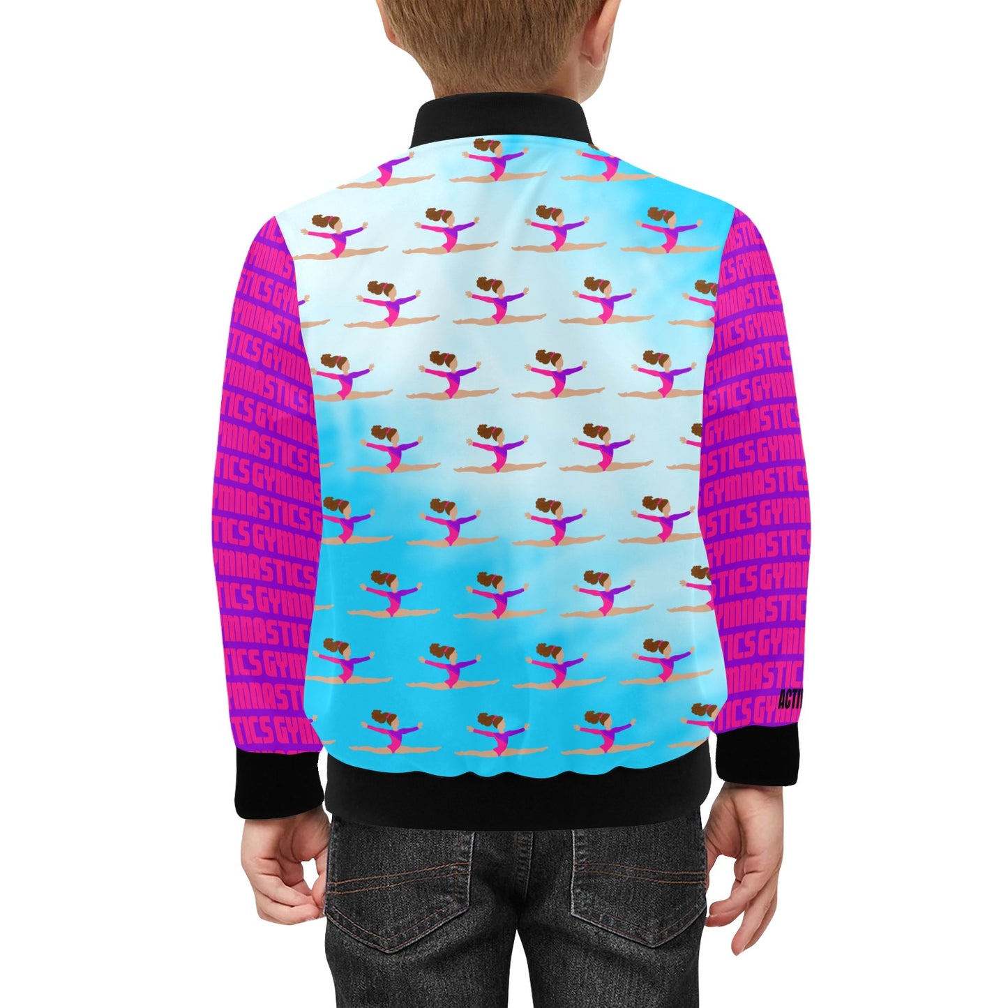 Active Cutie Gymnastics Kid's Bomber Jacket (PICK YOUR SKIN TONE)