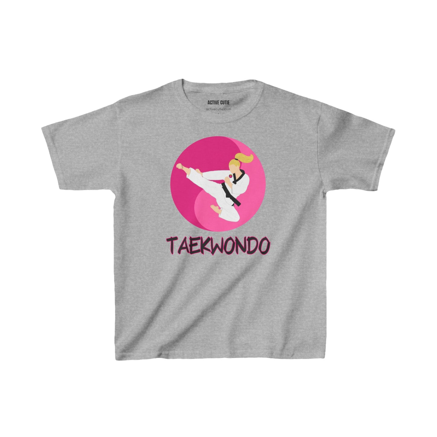 Active Cutie Taekwondo Martial Arts Youth Cotton Tee- (PICK SKIN TONE)