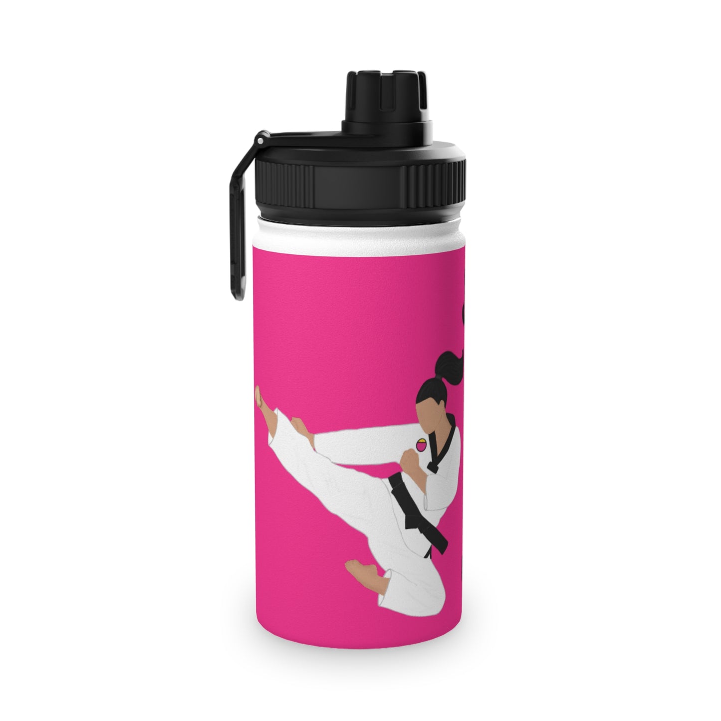 Active Cutie Martial Arts Taekwondo Stainless Steel Water Bottle (PICK YOUR SKIN TONE)