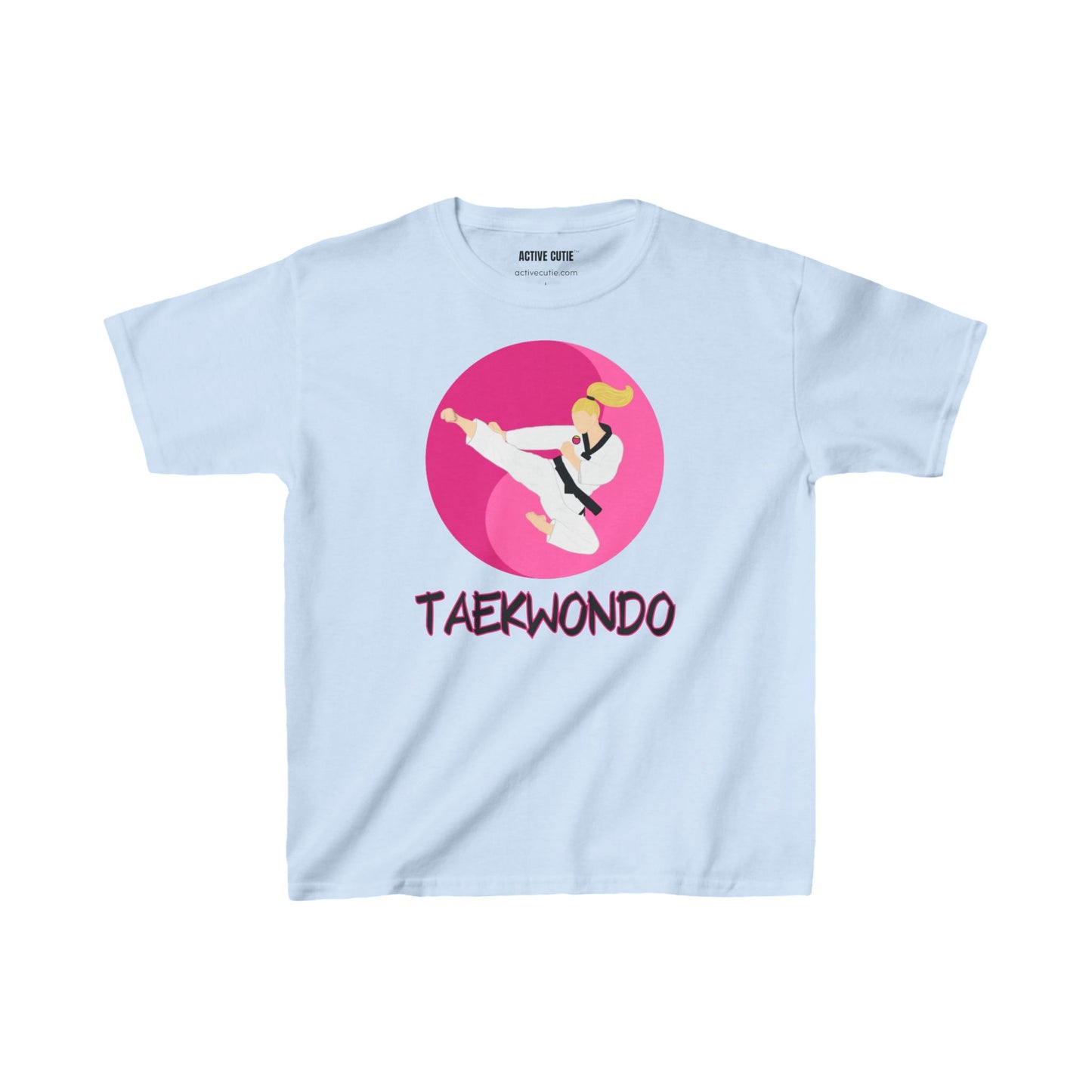 Active Cutie Taekwondo Martial Arts Youth Cotton Tee- (PICK SKIN TONE)