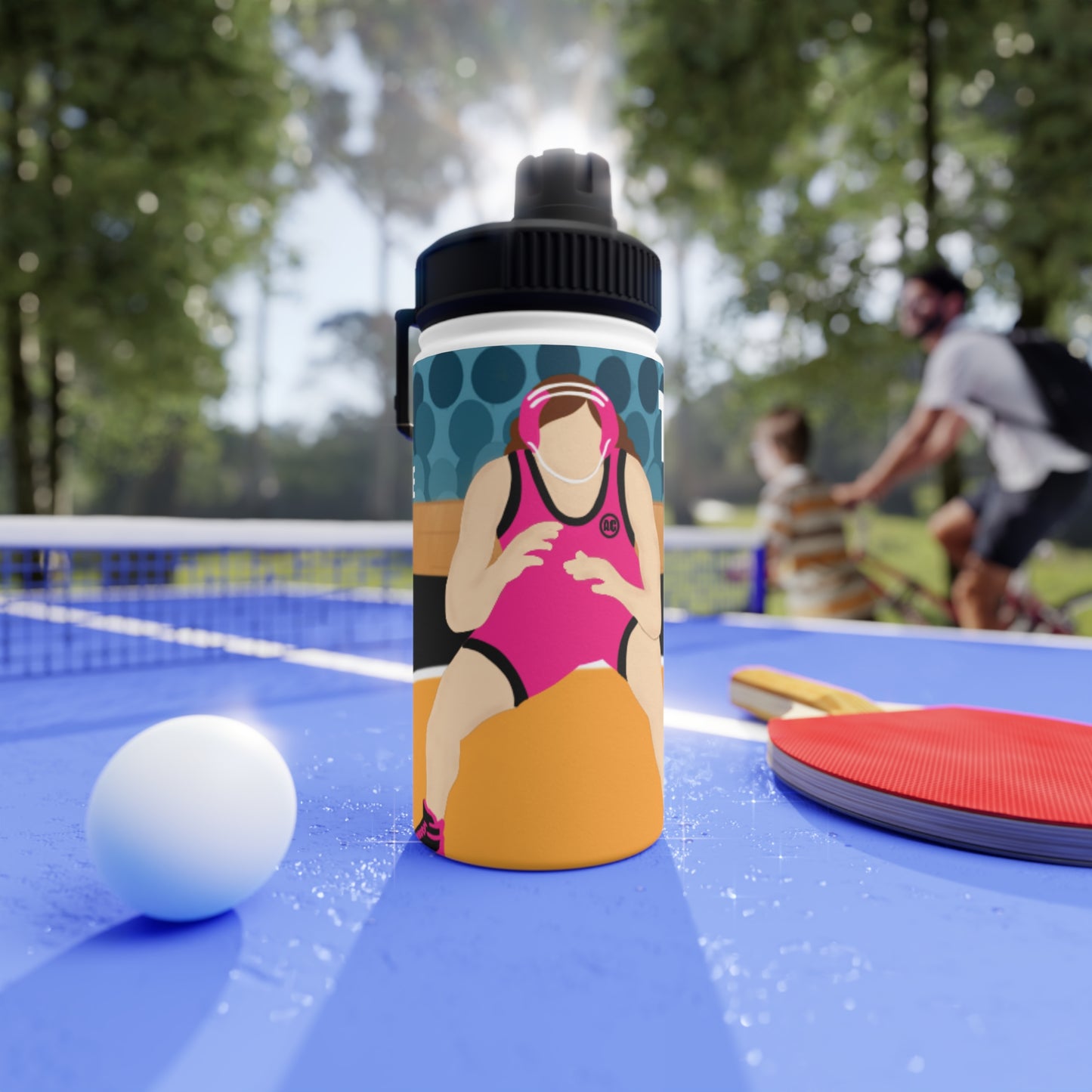 Active Cutie Wrestling Stainless Steel Water Bottle (PICK YOUR SKIN TONE)